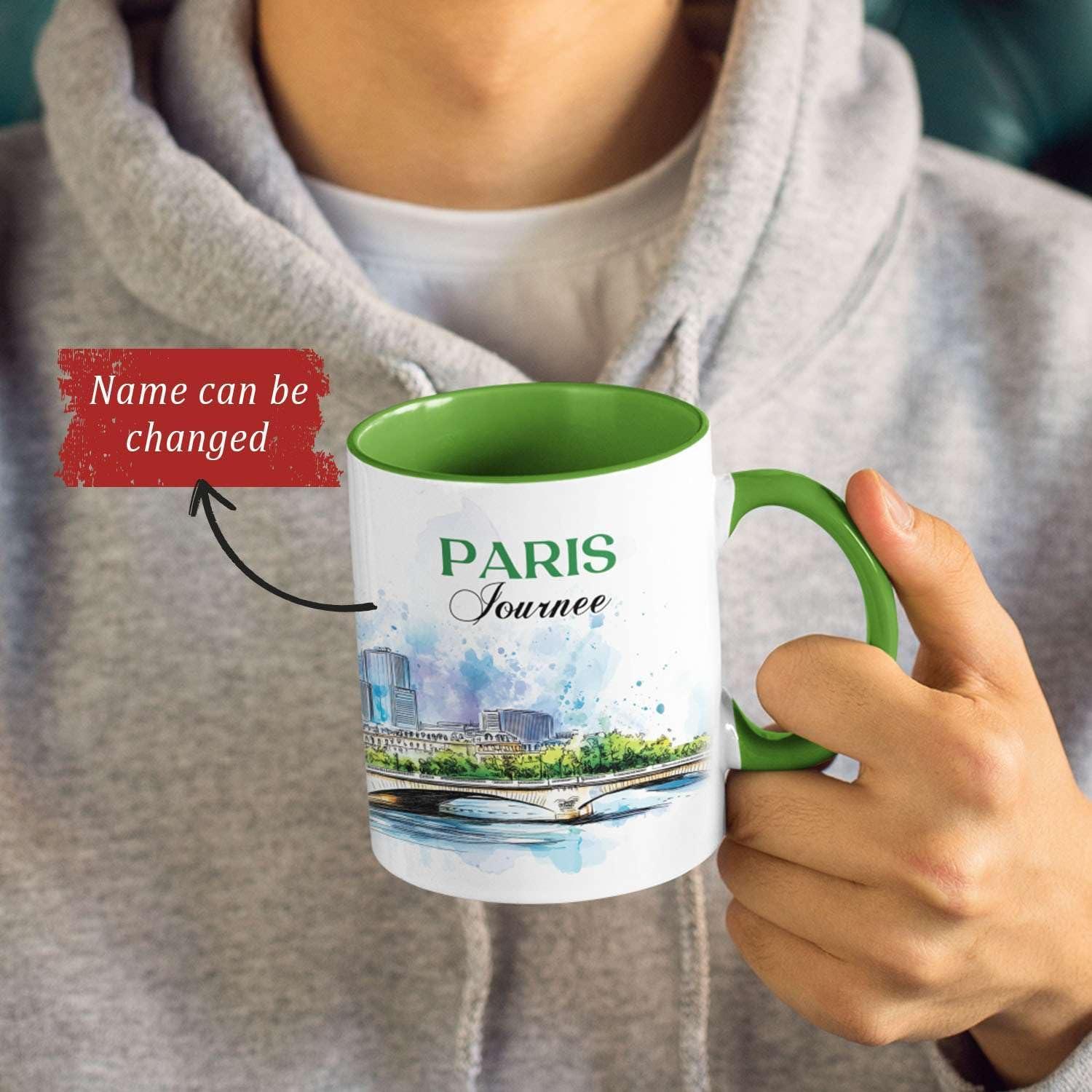 Taza Personalizada de Cerámica FABGIFT Torre Eiffel 311ml 444ml