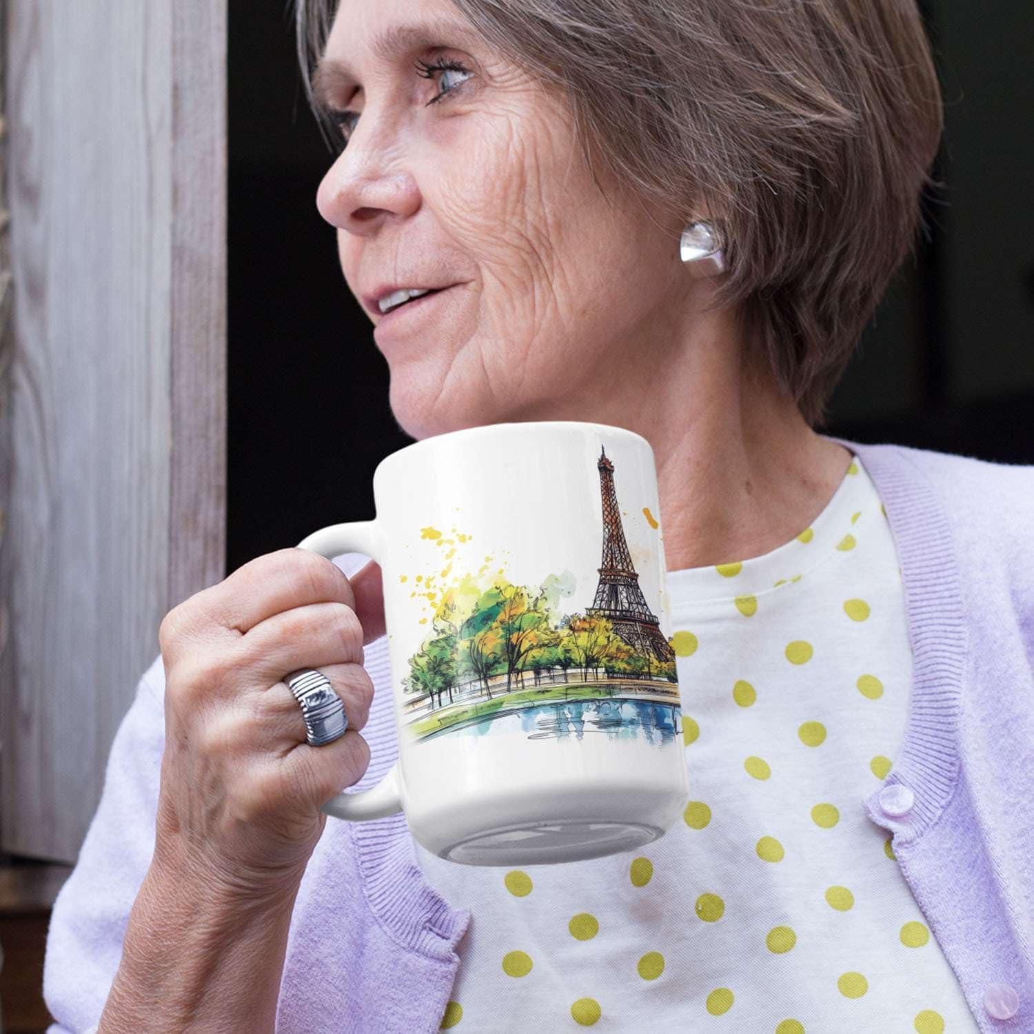 Taza Personalizada de Cerámica FABGIFT Torre Eiffel 311ml 444ml