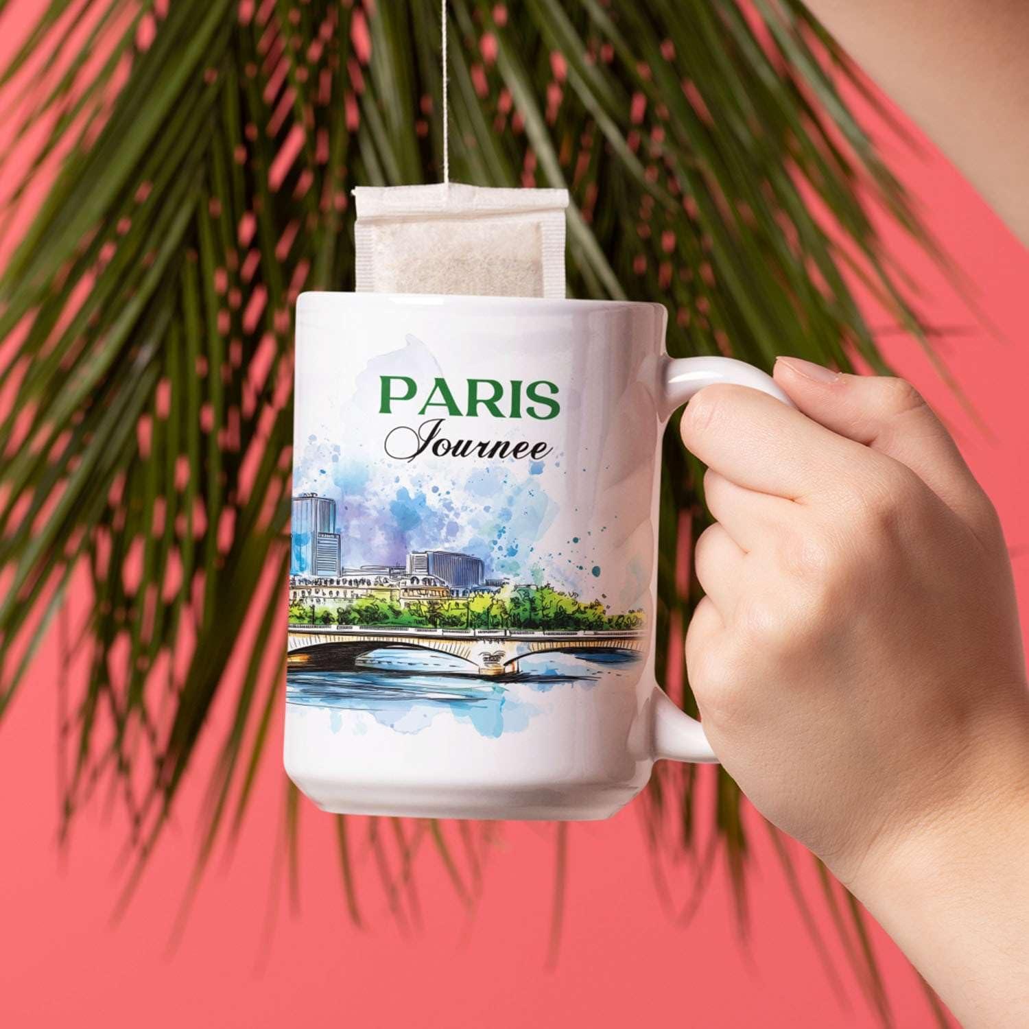 Taza Personalizada de Cerámica FABGIFT Torre Eiffel 311ml 444ml