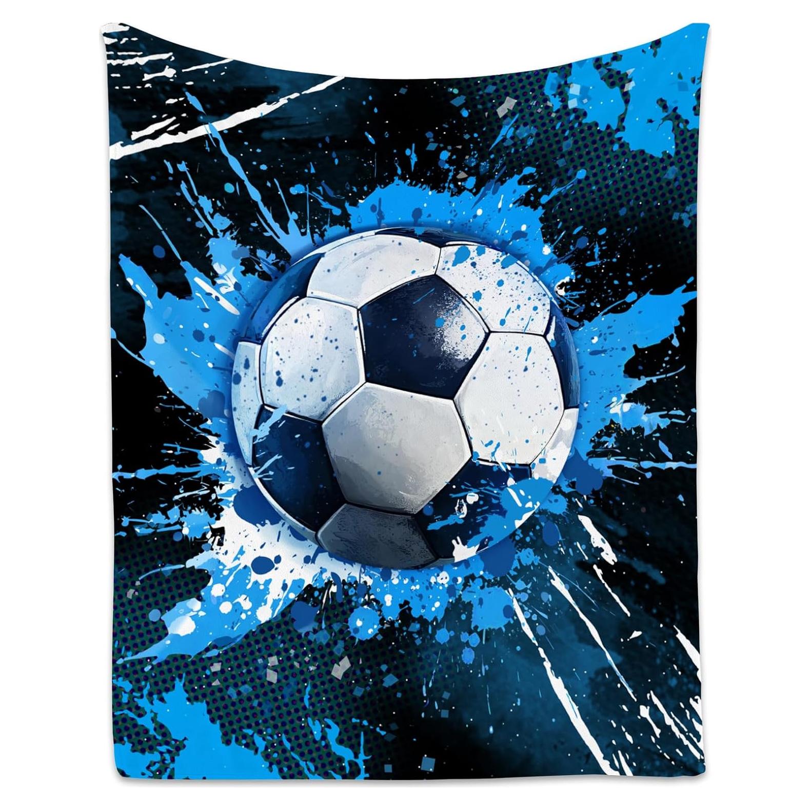 Manta de Fútbol COZYAURA 76x102 cm Franela Suave para Niños