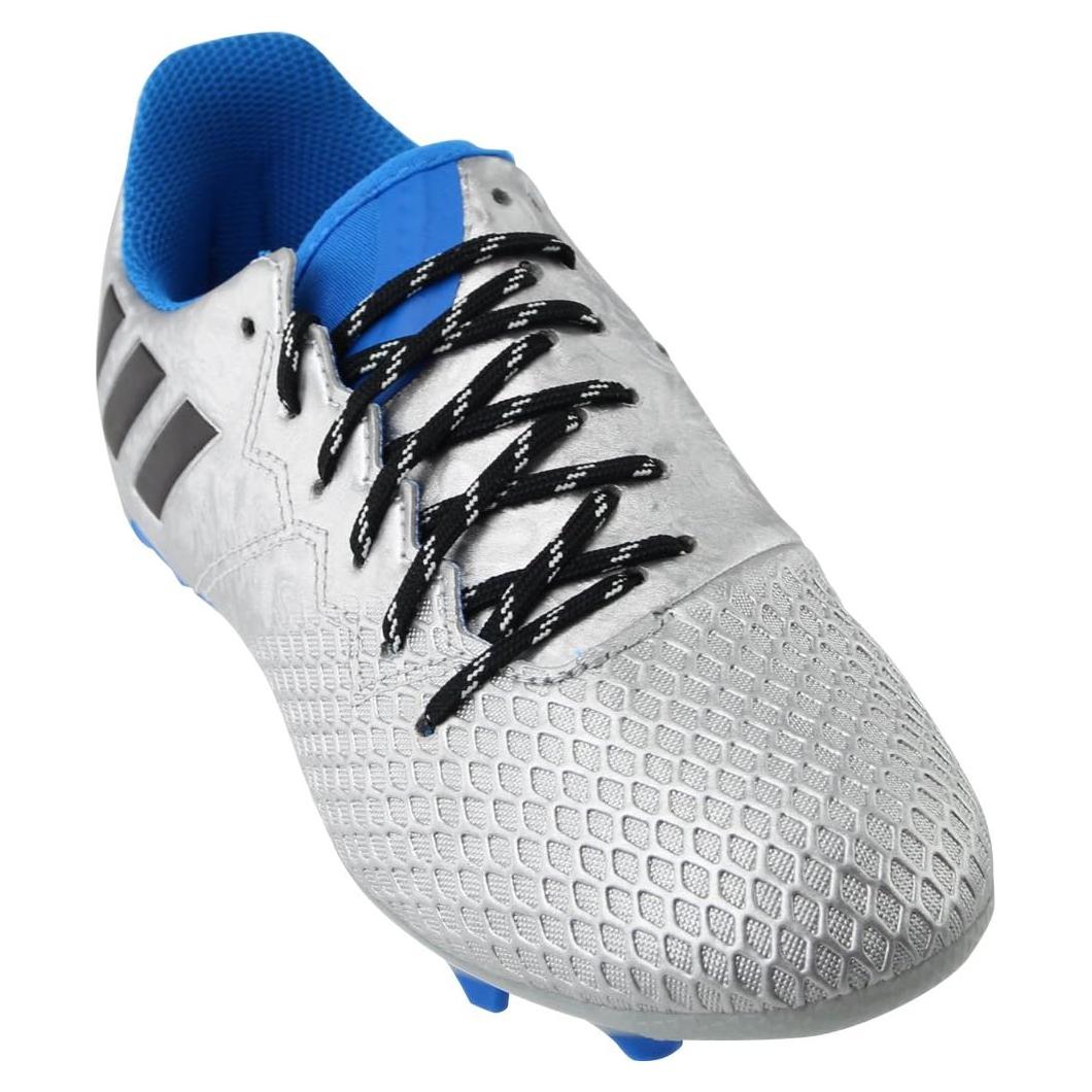 Tacones de Fútbol Adidas Messi 16.3 Niños 10.5 Plateado/Negro