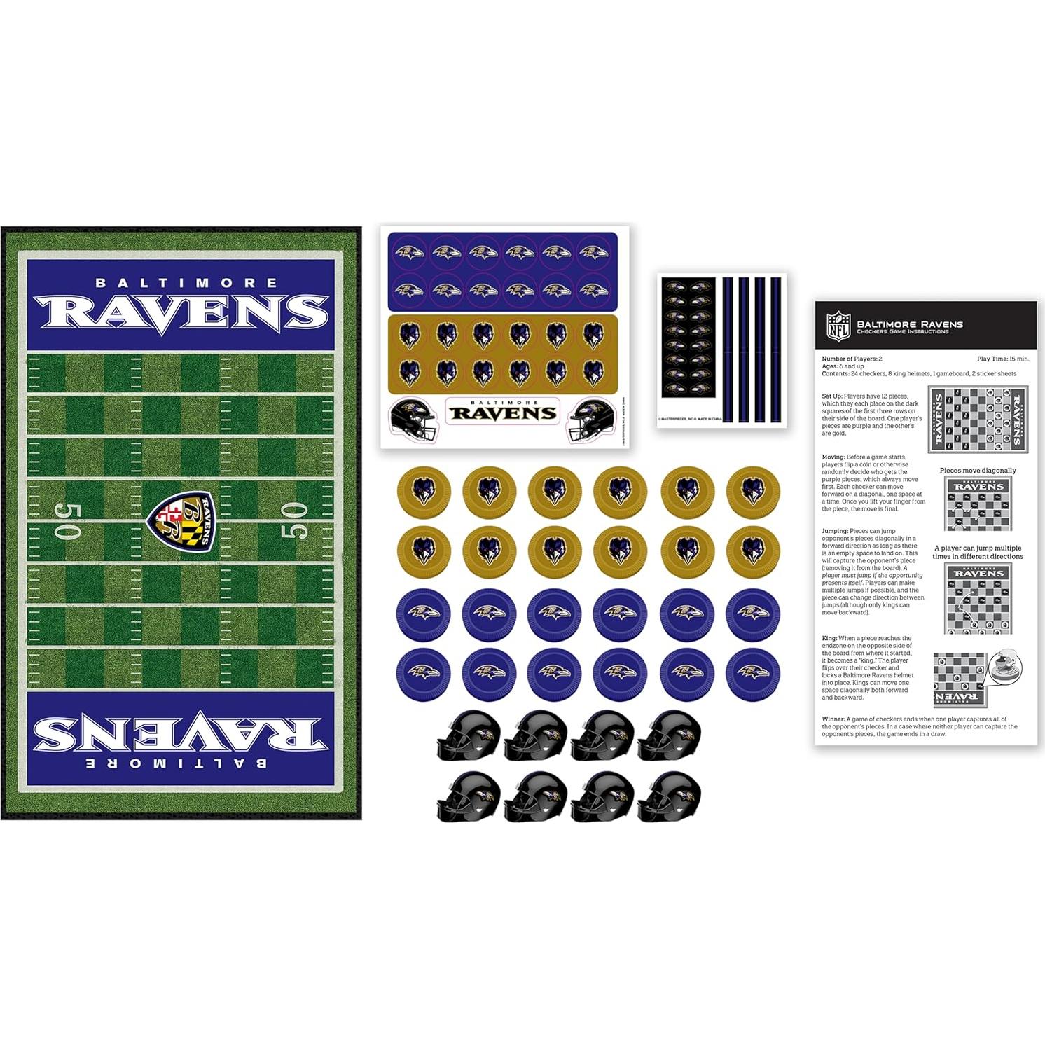 Ajedrez NFL MasterPieces Baltimore Ravens 2 Jugadores 33x54.6cm