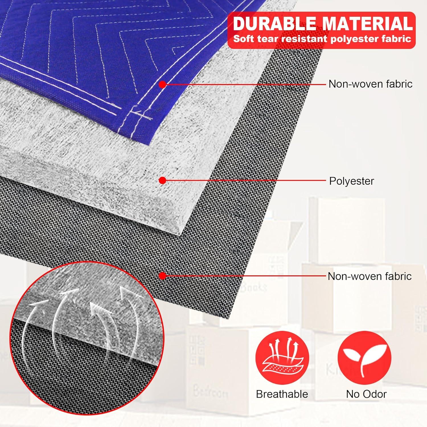 2 Mantas de Mudanza Acolchadas ASBAYSON 182.88x101.6cm Azul