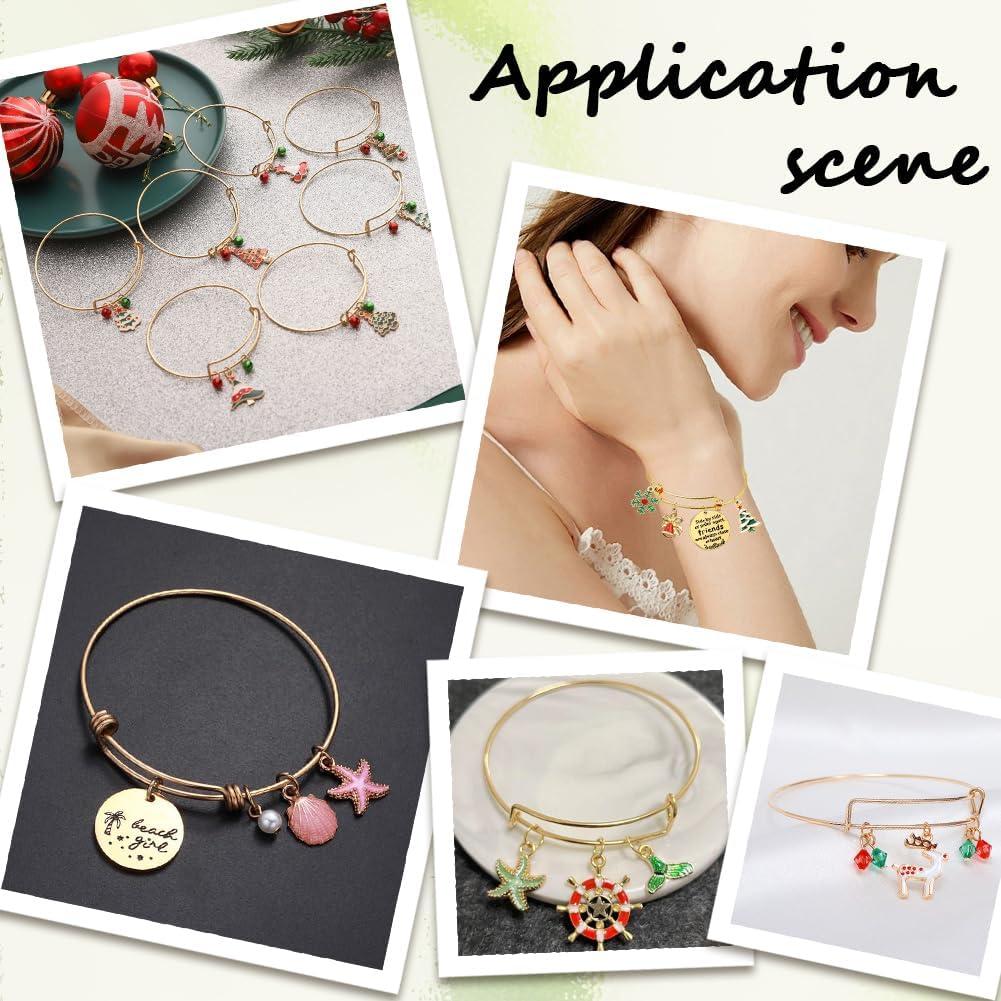 12 Pulseras Expandibles de Oro SUNNYCLUE para Hacer Joyas