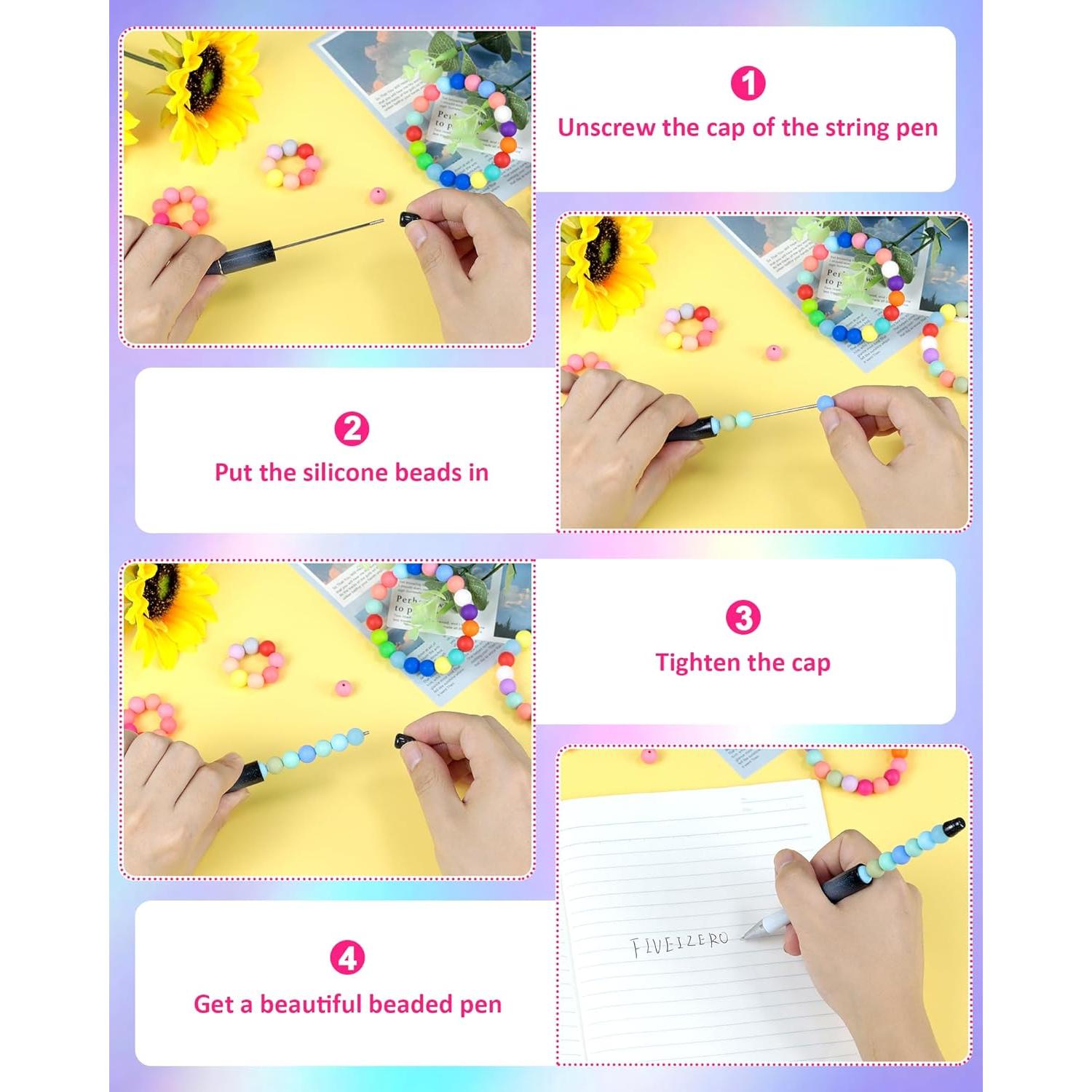 FIVEIZERO 180 Perlas de Silicona Blancas 9mm para DIY