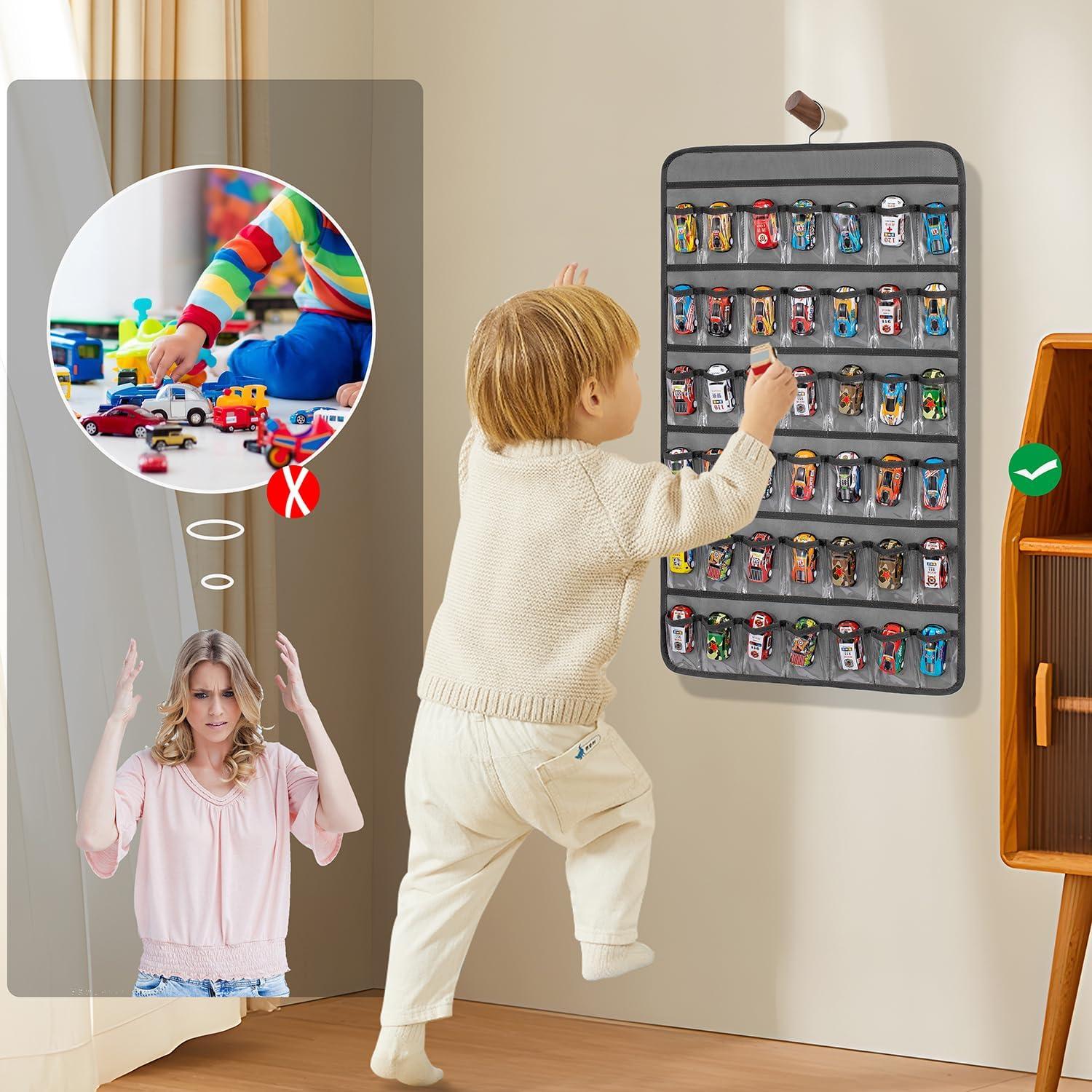 Soporte de Almacenamiento TEMUORG para Coches de Juguete 84 Bolsillos