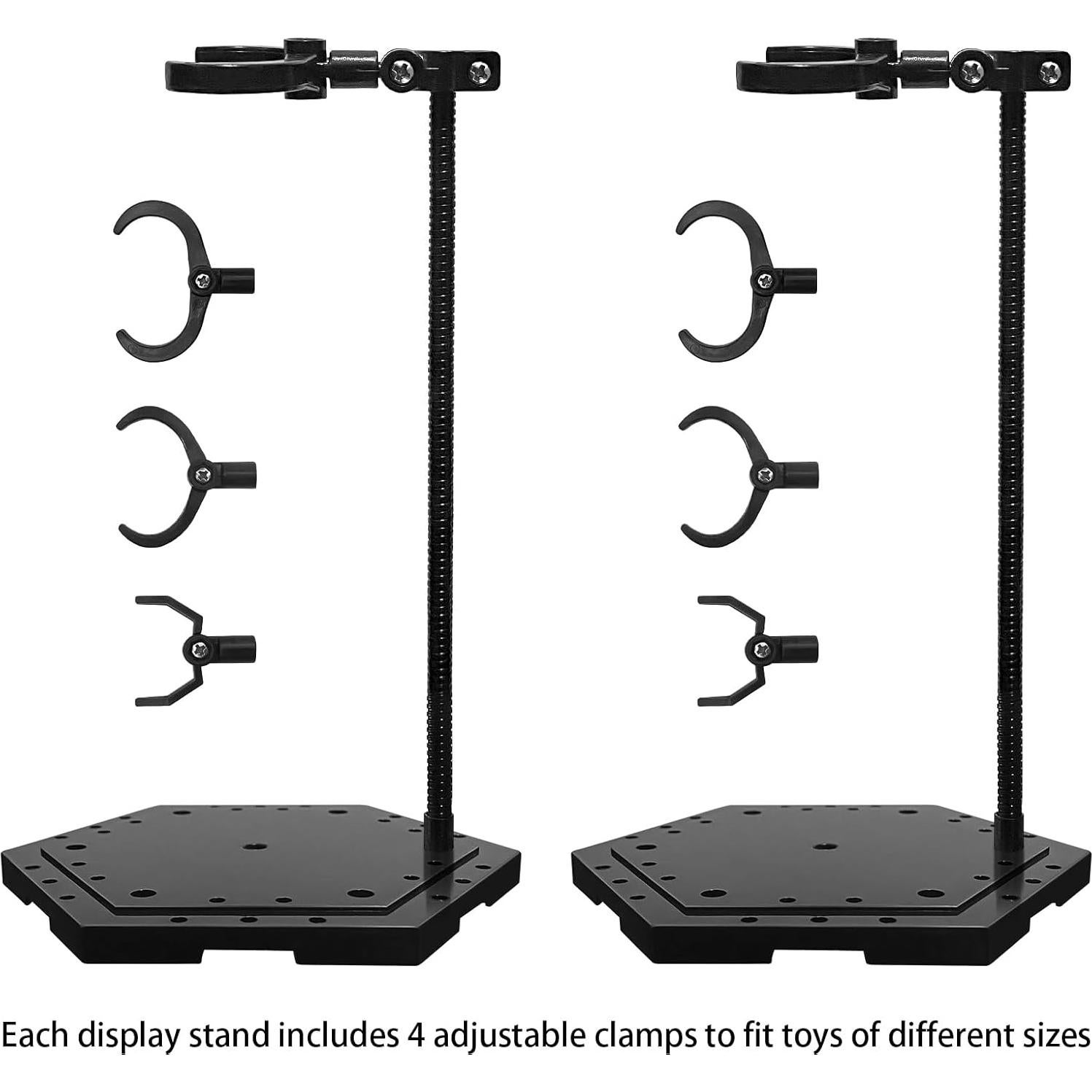 Soporte para Figuras de Acción NovaViva 2Pcs Negro Ajustable