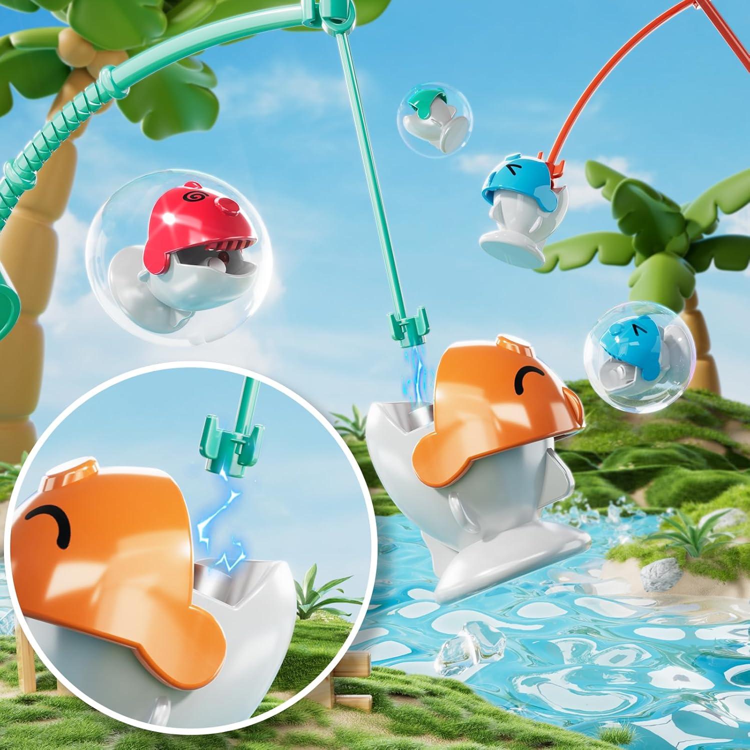 Juego de Pesca Magnética JUKUDAHU con 48 Peces y Música