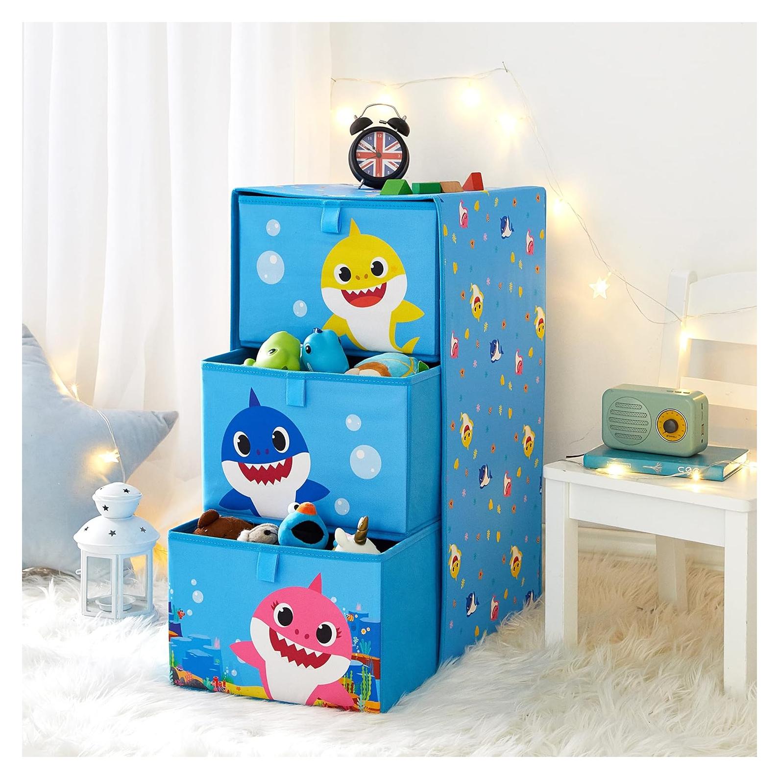 Organizador de Almacenamiento Baby Shark Idea Nuova 3 Cajones