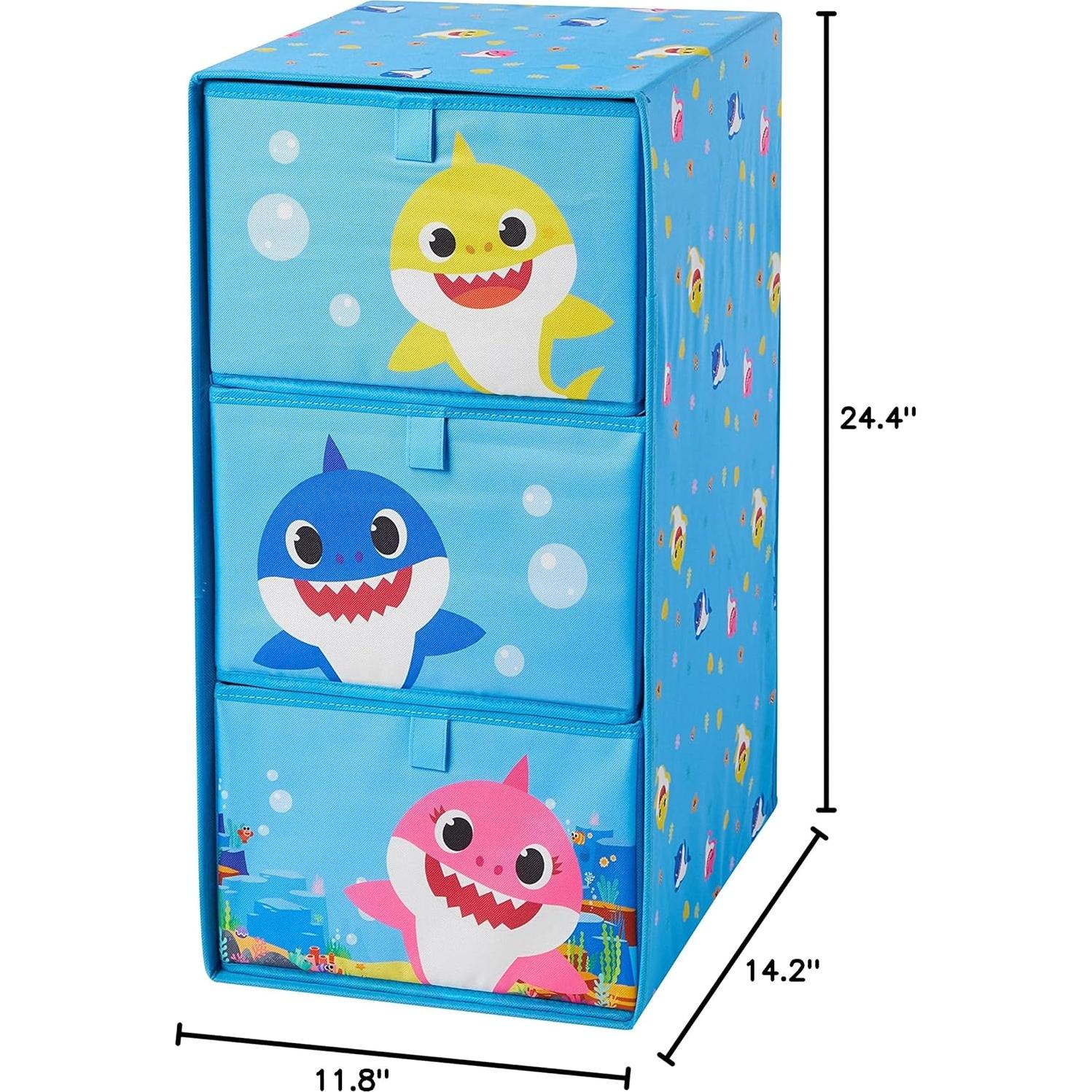 Organizador de Almacenamiento Baby Shark Idea Nuova 3 Cajones