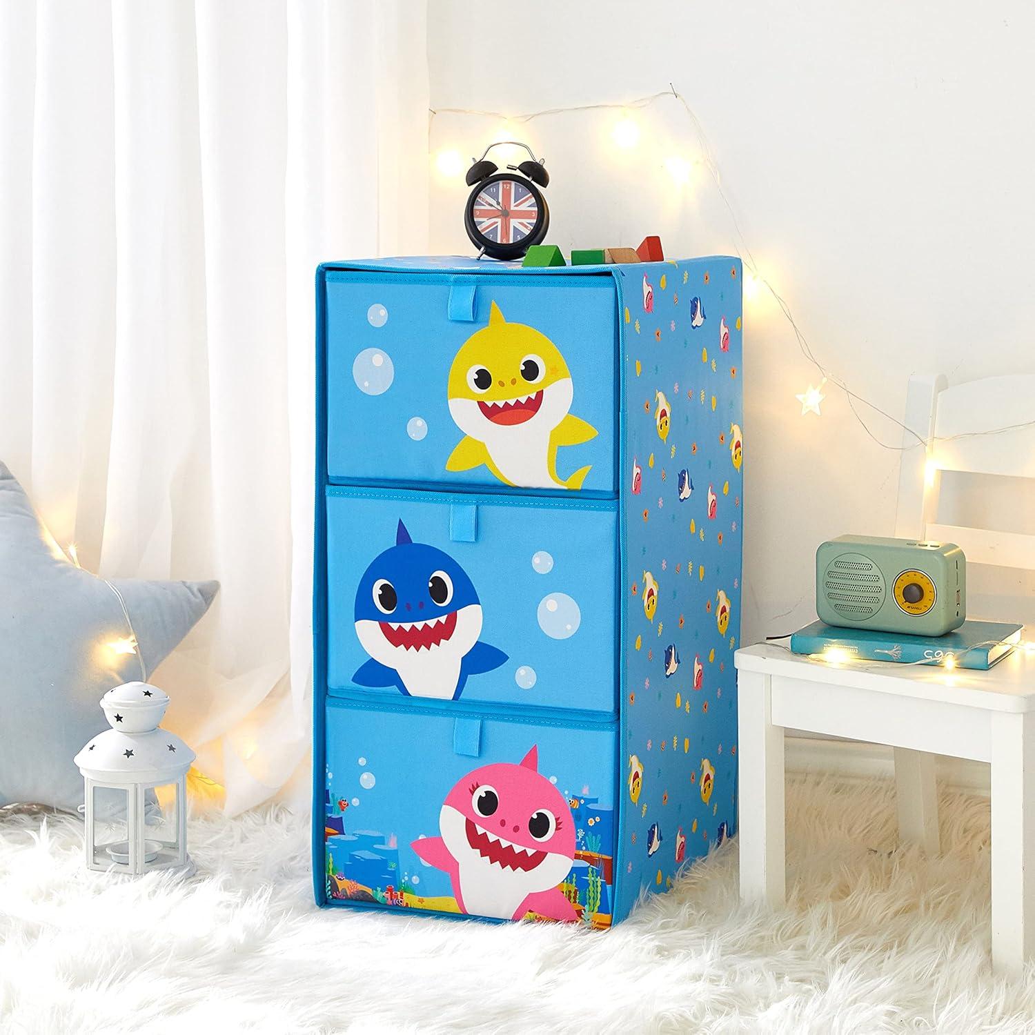 Organizador de Almacenamiento Baby Shark Idea Nuova 3 Cajones