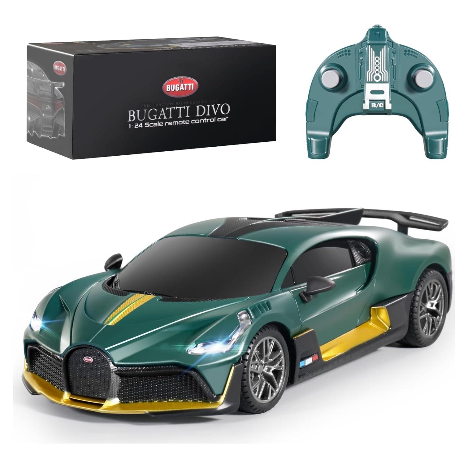 MIEBELY Coche RC Bugatti Divo Escala 1/24 con Faro
