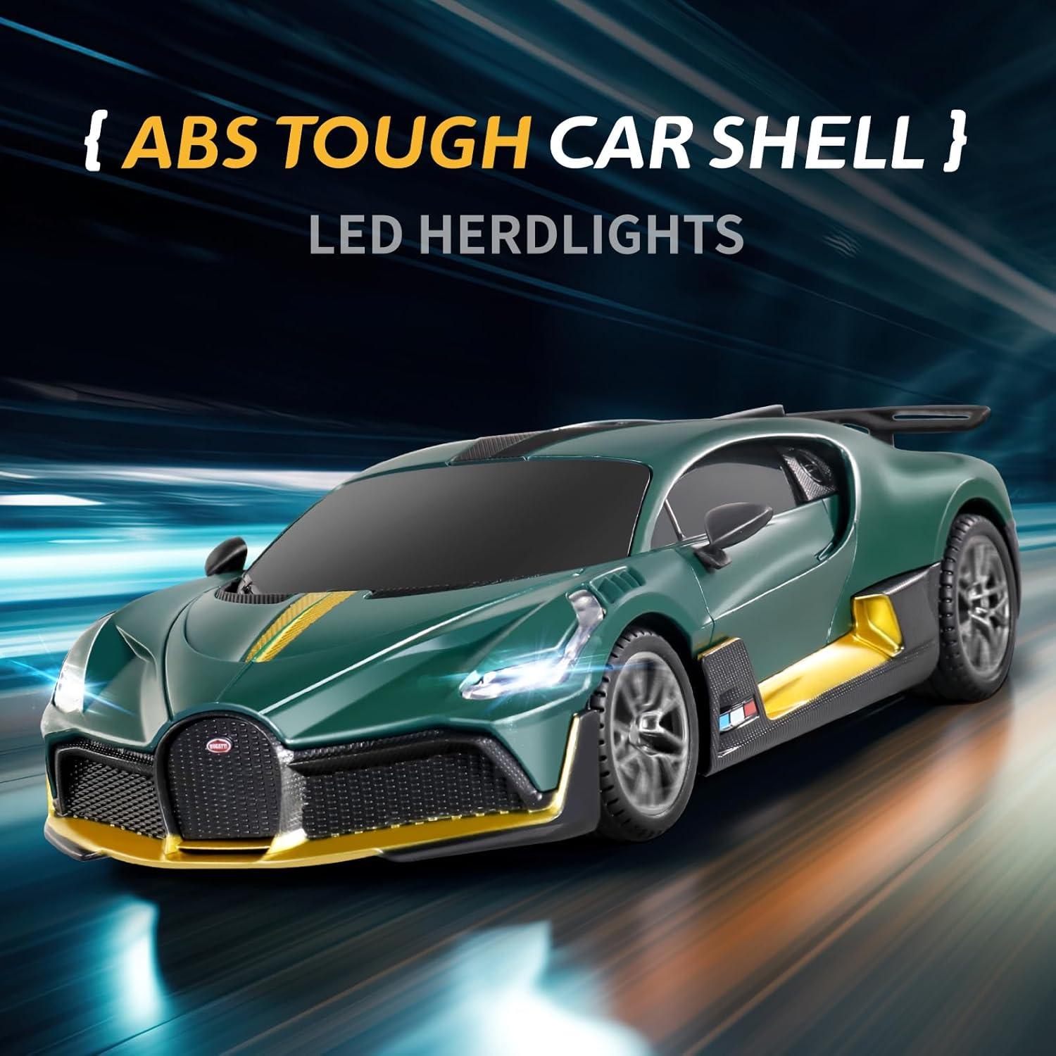 MIEBELY Coche RC Bugatti Divo Escala 1/24 con Faro