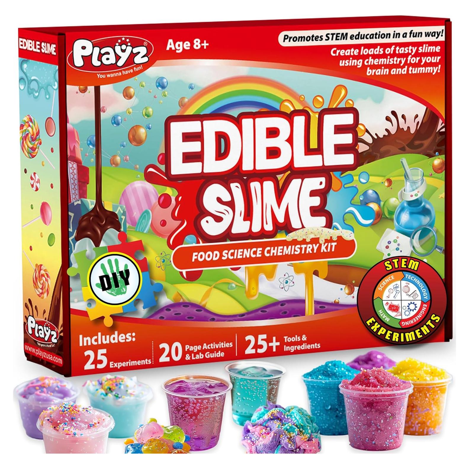 Kit de Ciencia Playz para Hacer Slime Comestible - 25 Experimentos
