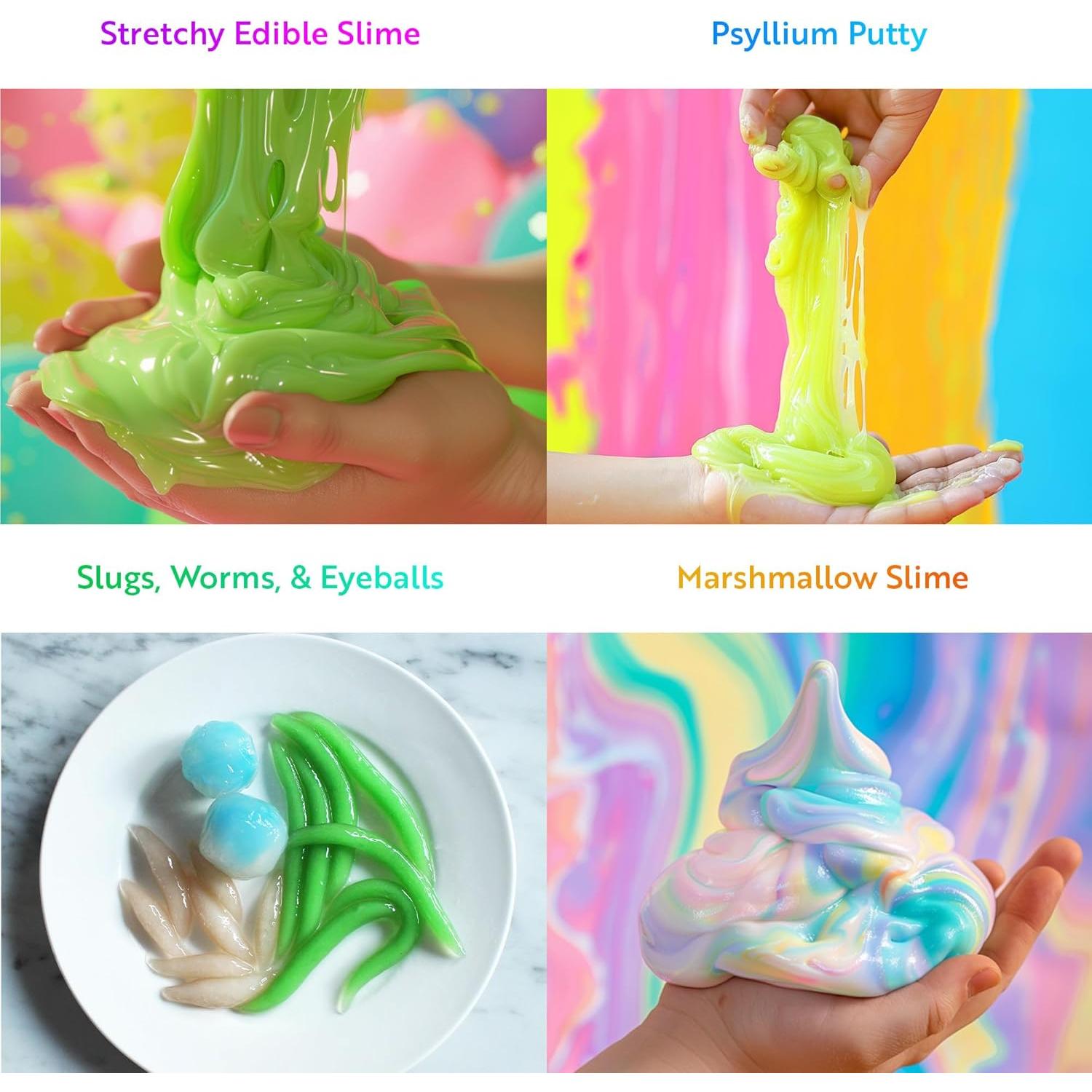 Kit de Ciencia Playz para Hacer Slime Comestible - 25 Experimentos