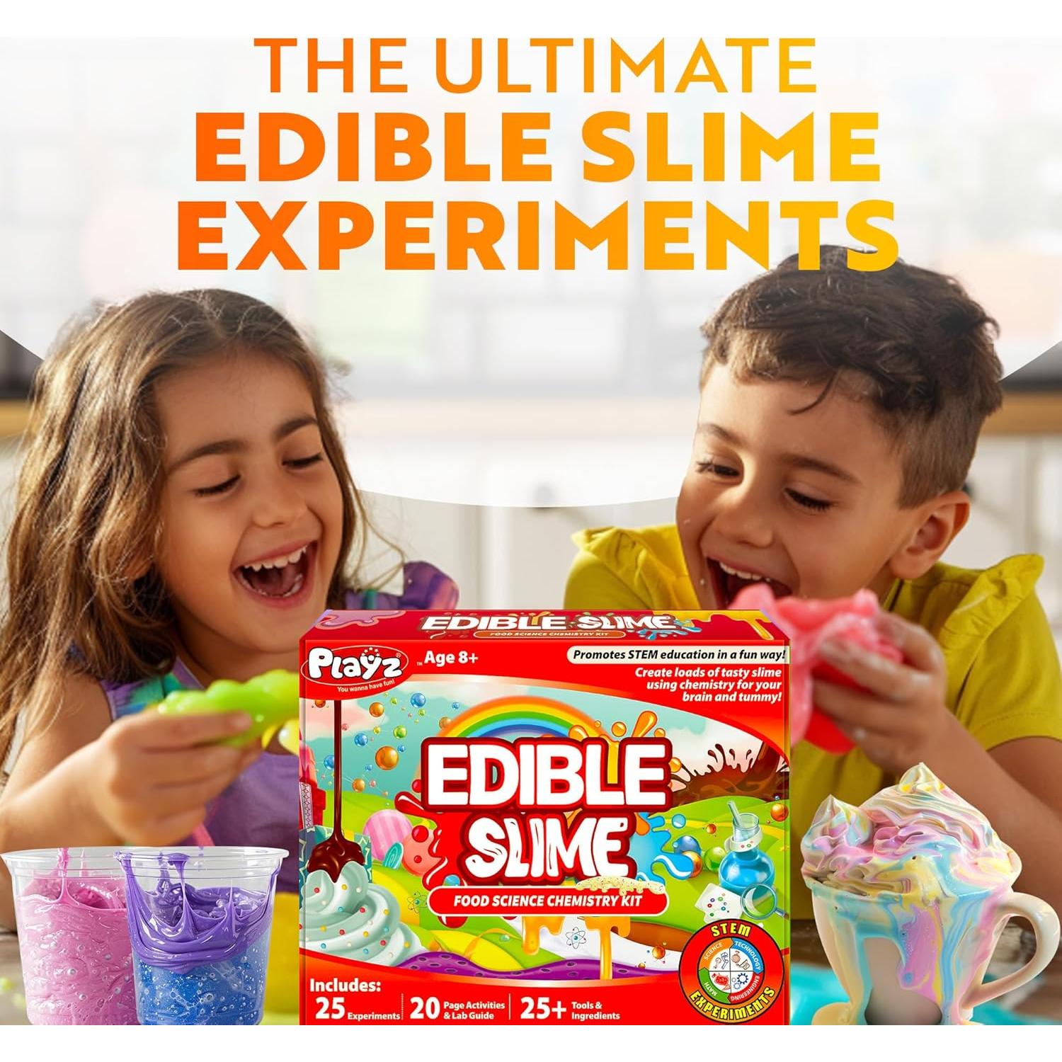 Kit de Ciencia Playz para Hacer Slime Comestible - 25 Experimentos