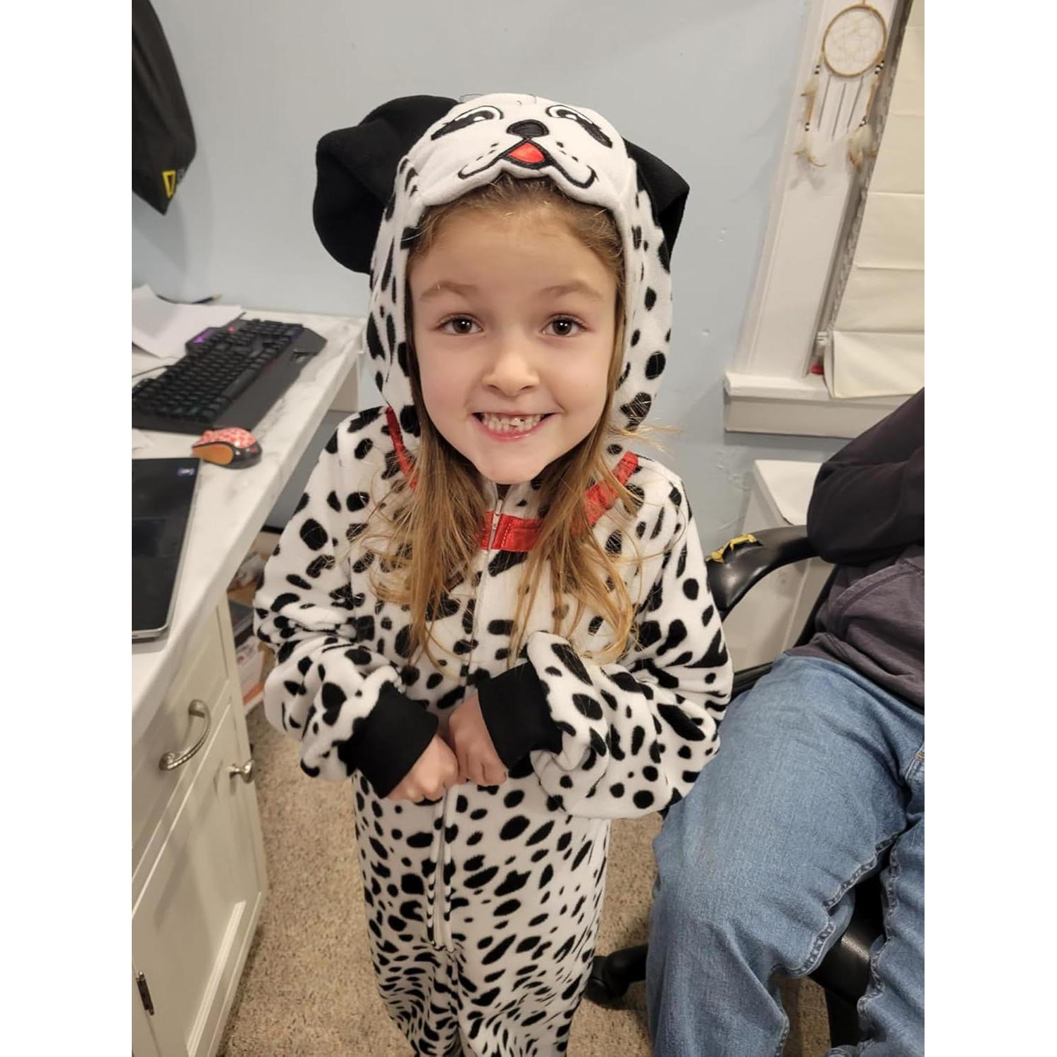 Disfraz de Dálmatas para Niños - Onesie Suave 6-8 Años