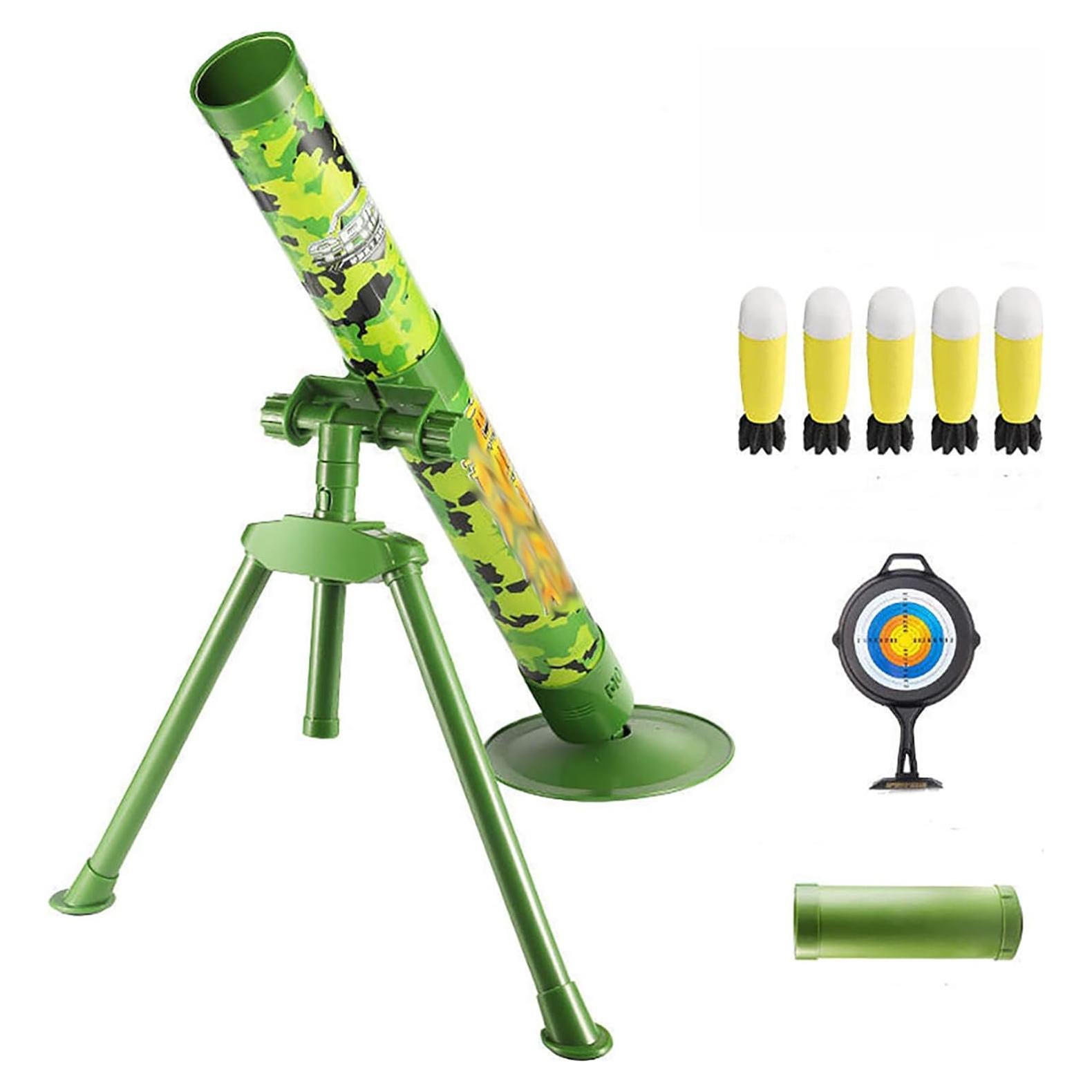 Juego de Lanzador de Mortero ZZPXMY con 5 Cohetes de Espuma
