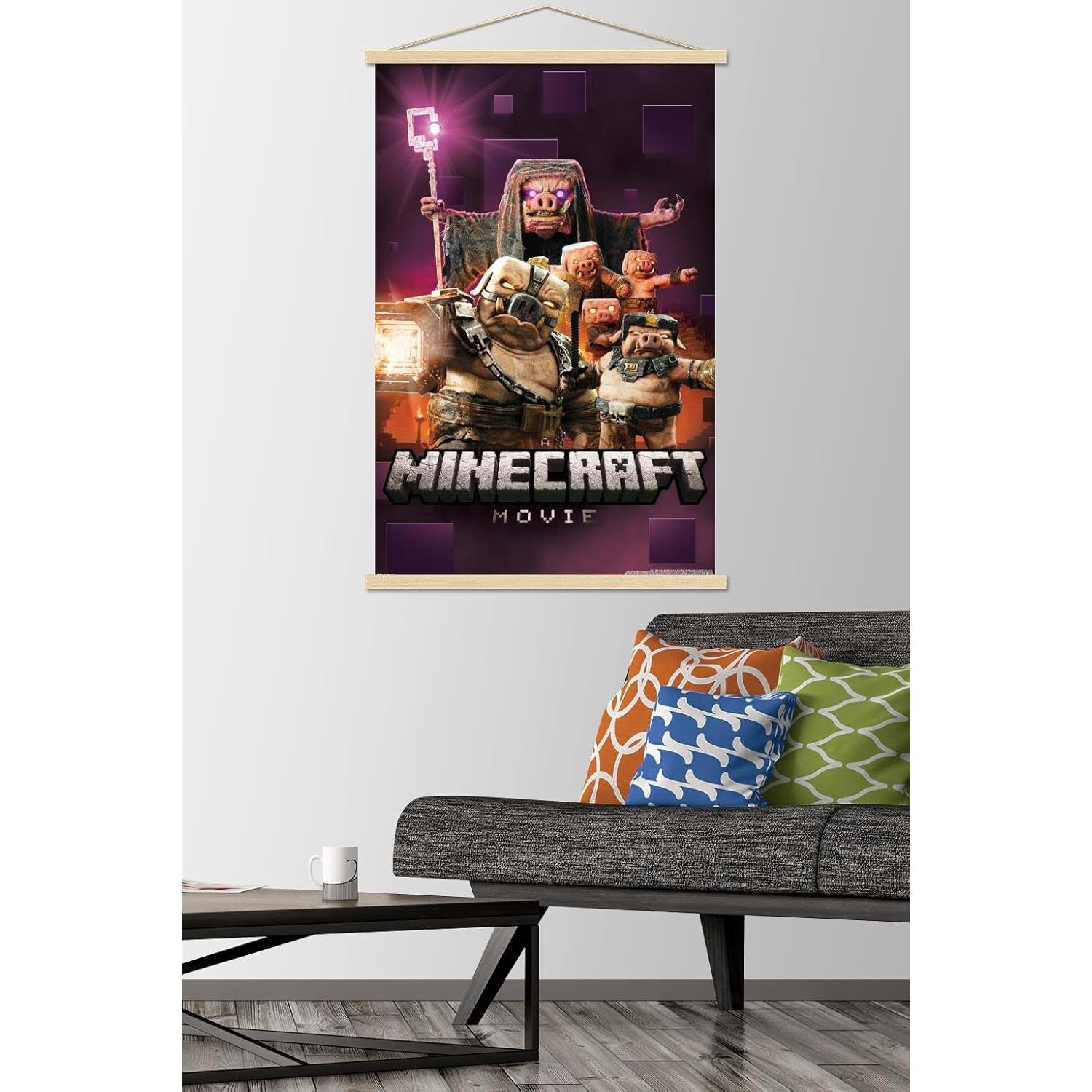 Póster de Pared Collage Cerdo A Minecraft Movie 86.4x56.8cm