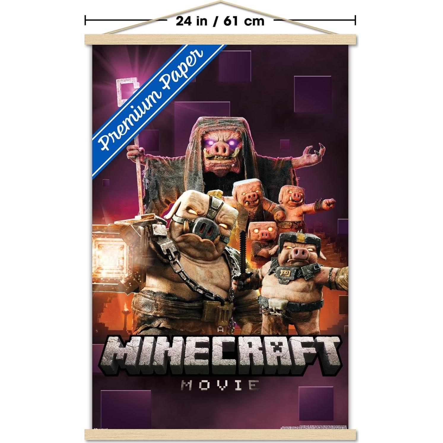 Póster de Pared Collage Cerdo A Minecraft Movie 86.4x56.8cm