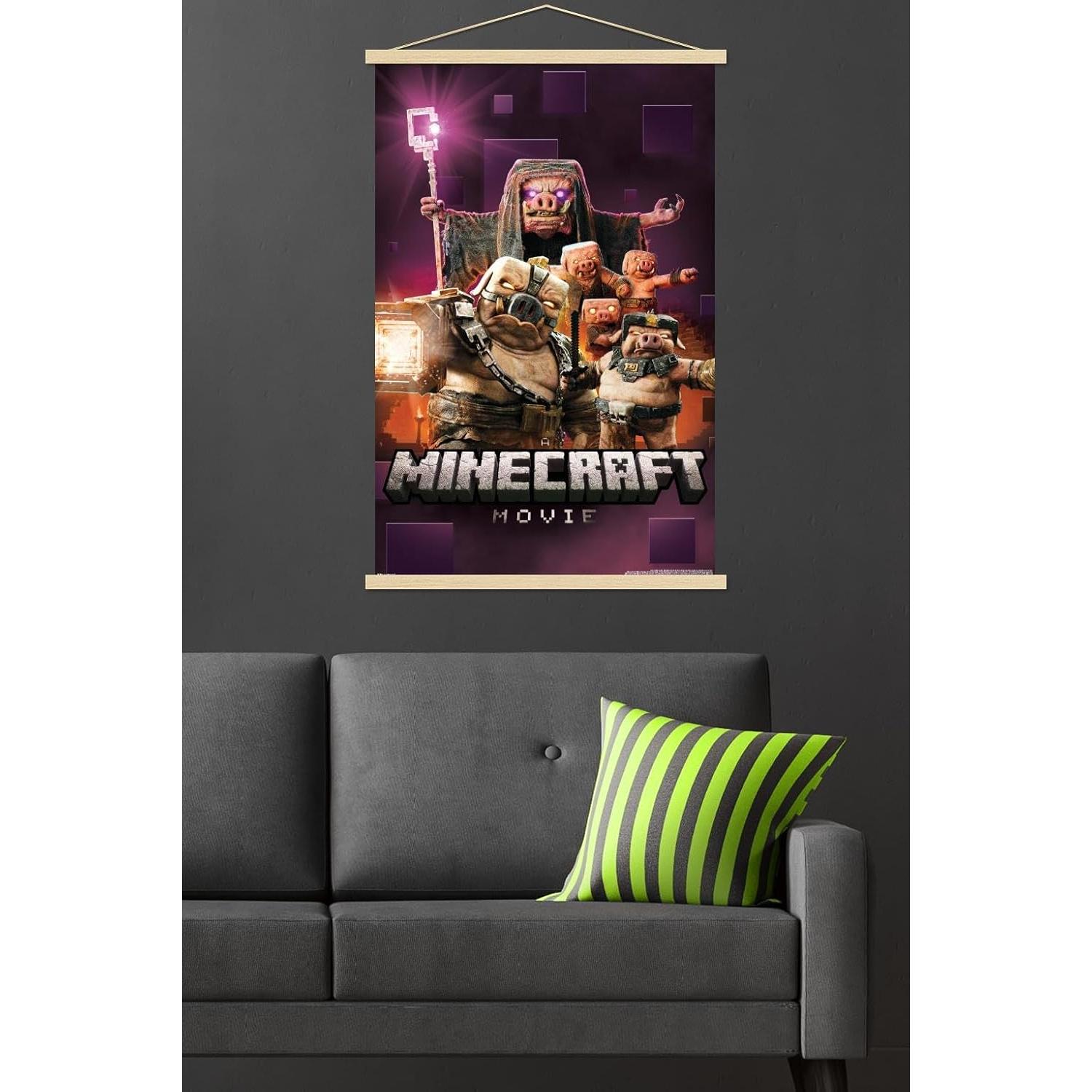 Póster de Pared Collage Cerdo A Minecraft Movie 86.4x56.8cm