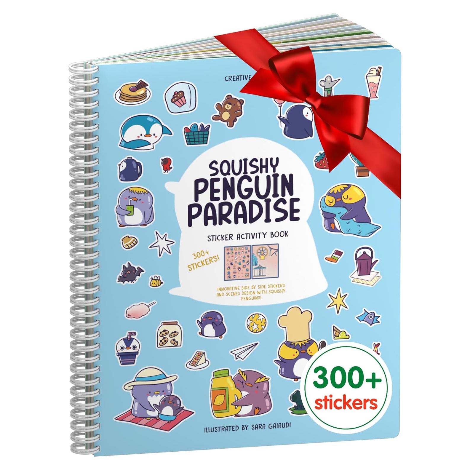 Libro de Pegatinas CUPKIN Pingüino Esponjoso 300+ Pegatinas
