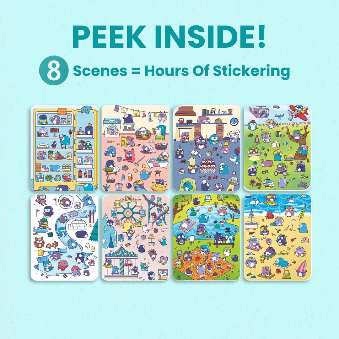 Libro de Pegatinas CUPKIN Pingüino Esponjoso 300+ Pegatinas