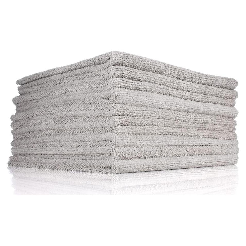 Toallas de Microfibra Edgeless 300 La Compañía de Trapos 40x40cm Gris Hielo (Paquete de 10)