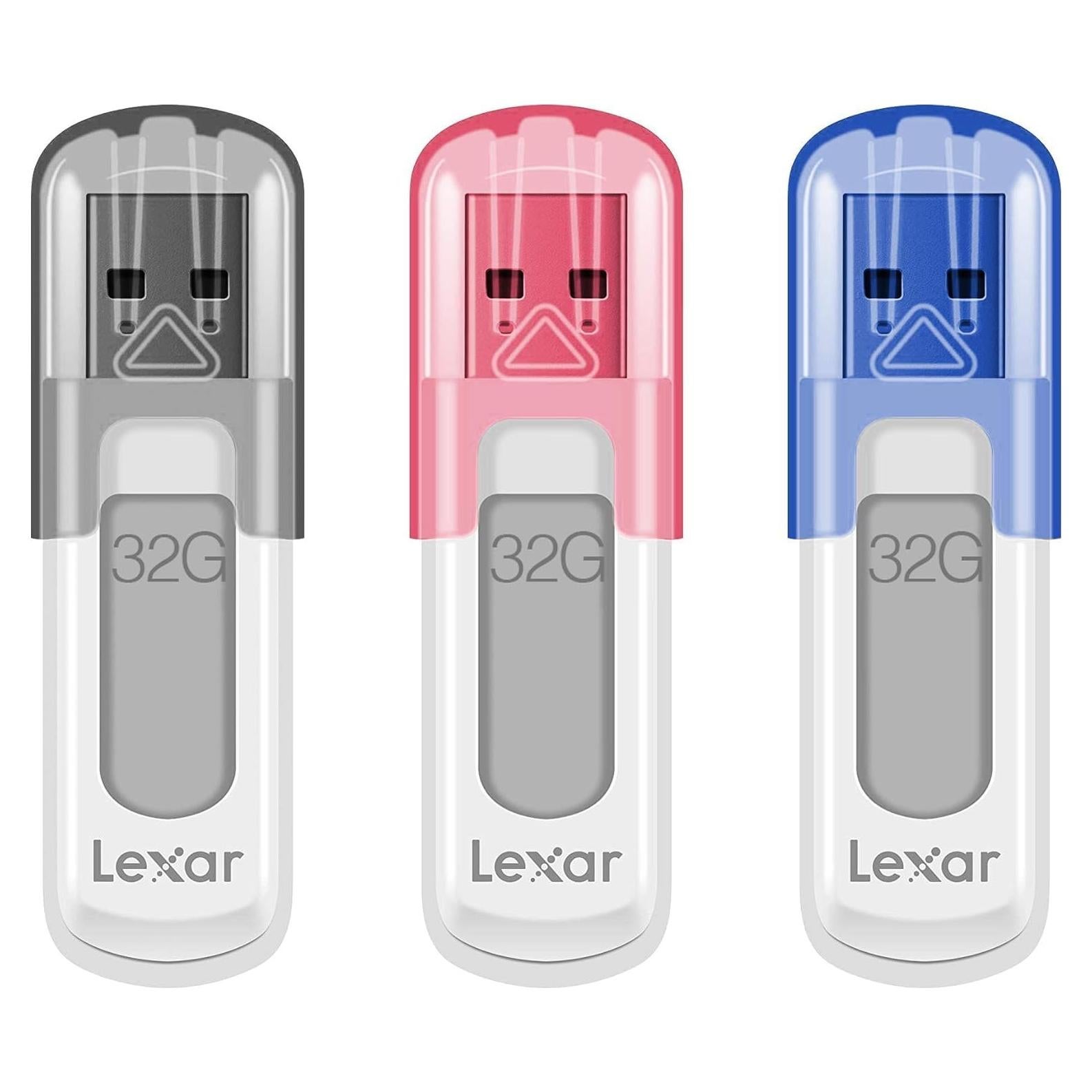 Lexar JumpDrive V100 32GB Paquete de 3 USB 3.2 Gen 1