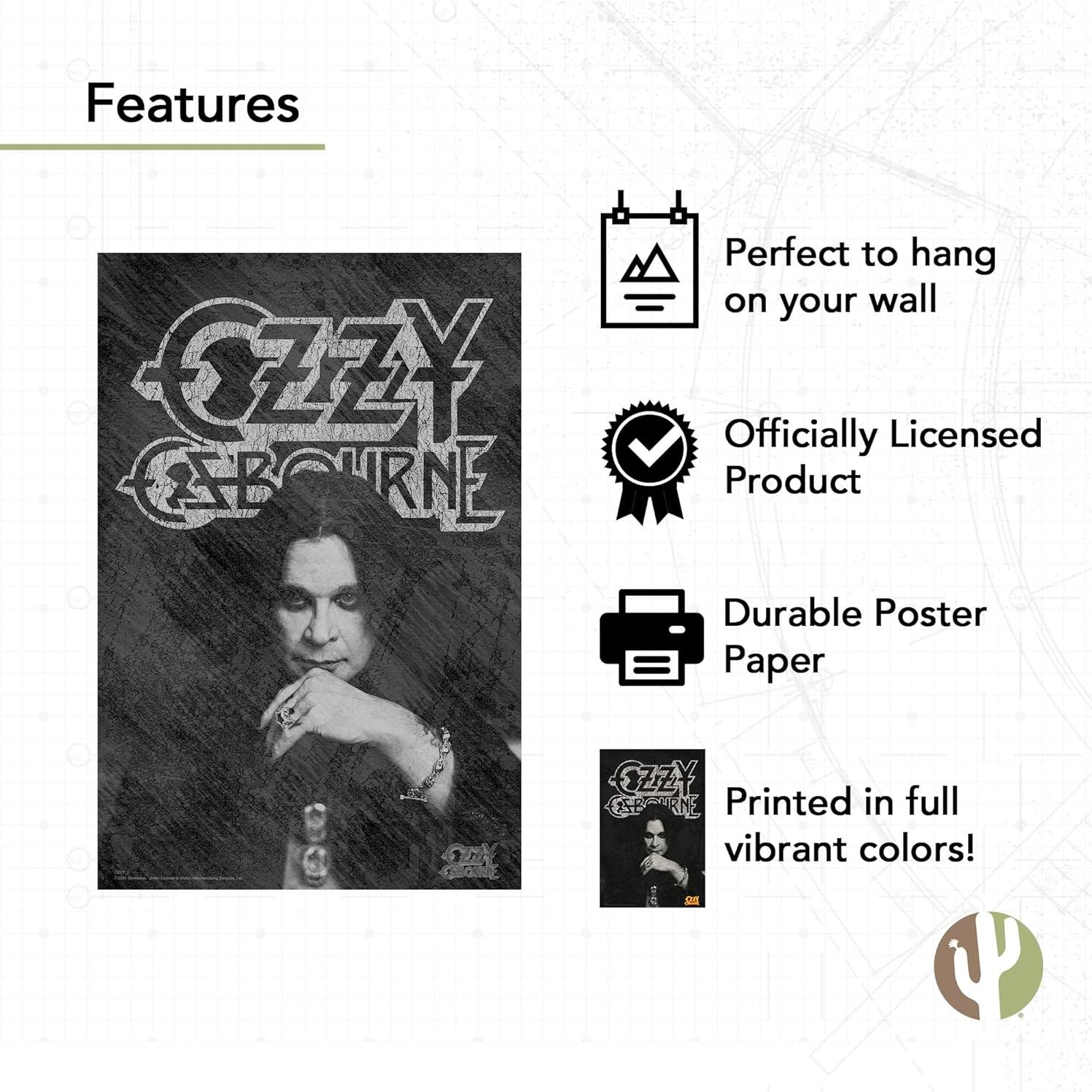 Póster Oficial Ozzy Osbourne 91.4 x 61 cm Desert Cactus
