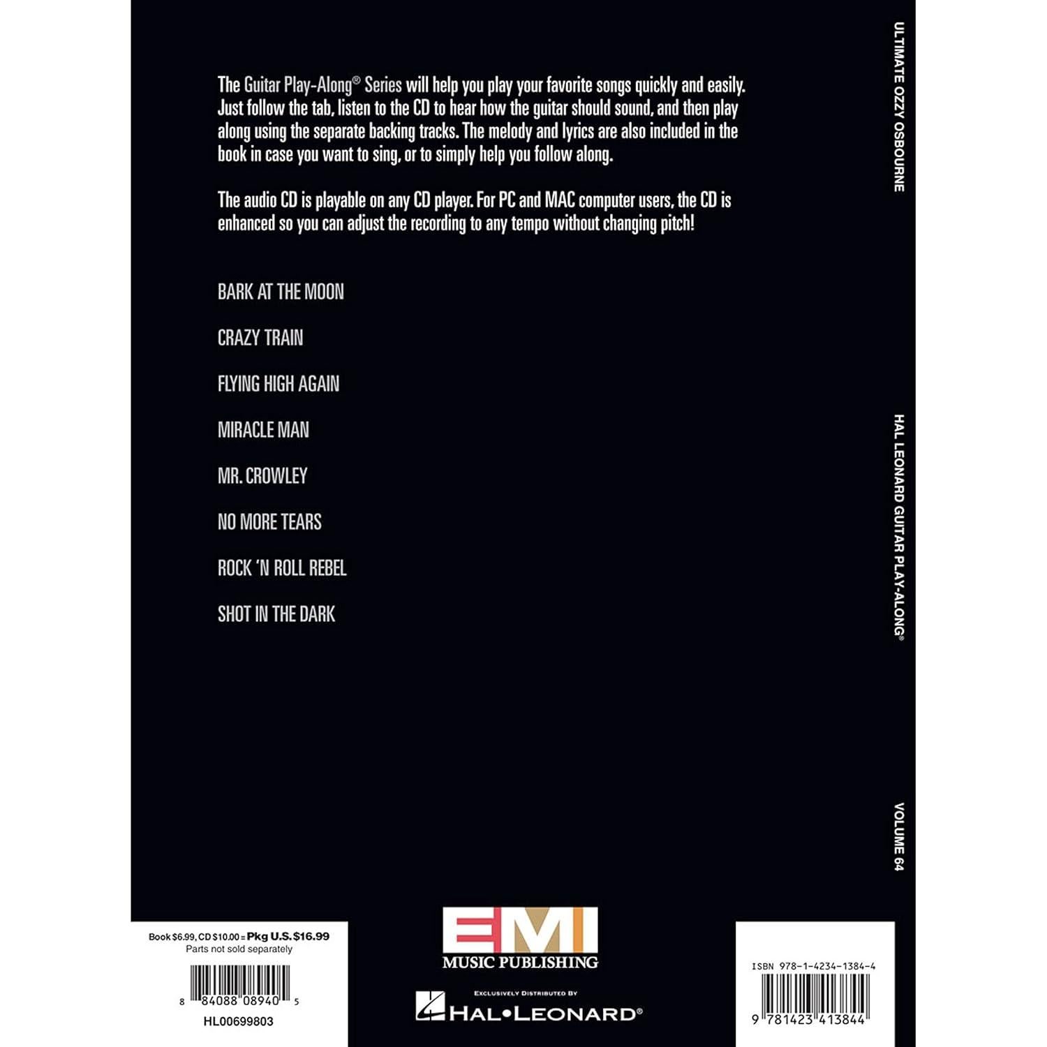 Ozzy Osbourne Guitar Play-Along Volume 64 Book/Online Audio (Guitar Play-along, 64)