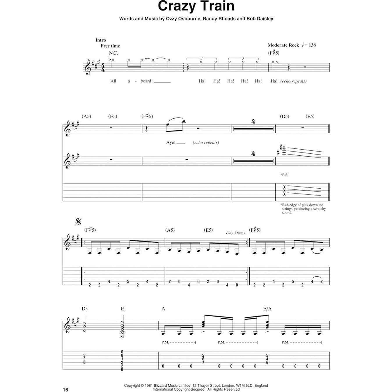 Ozzy Osbourne Guitar Play-Along Volume 64 Book/Online Audio (Guitar Play-along, 64)