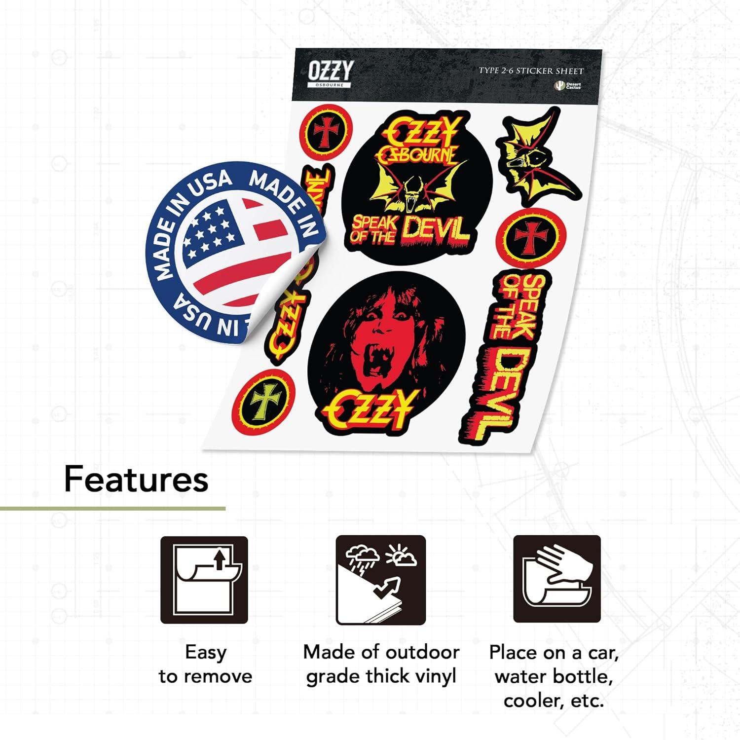 Calcomanías Premium Ozzy Osbourne Desert Cactus 21.6x27.9cm