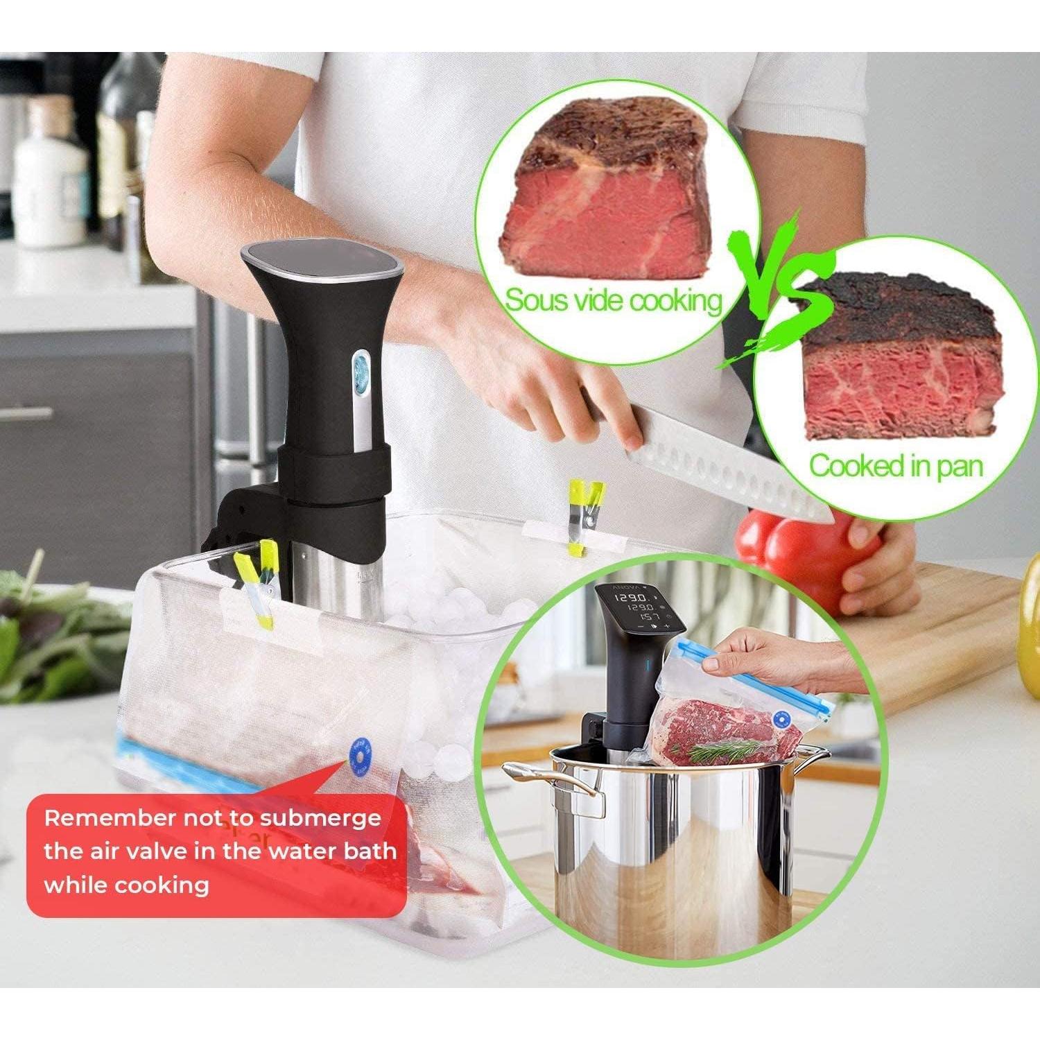 Bolsas Sous Vide Reutilizables FIRAWER 20Pcs 21.6x21.6cm 1.4L