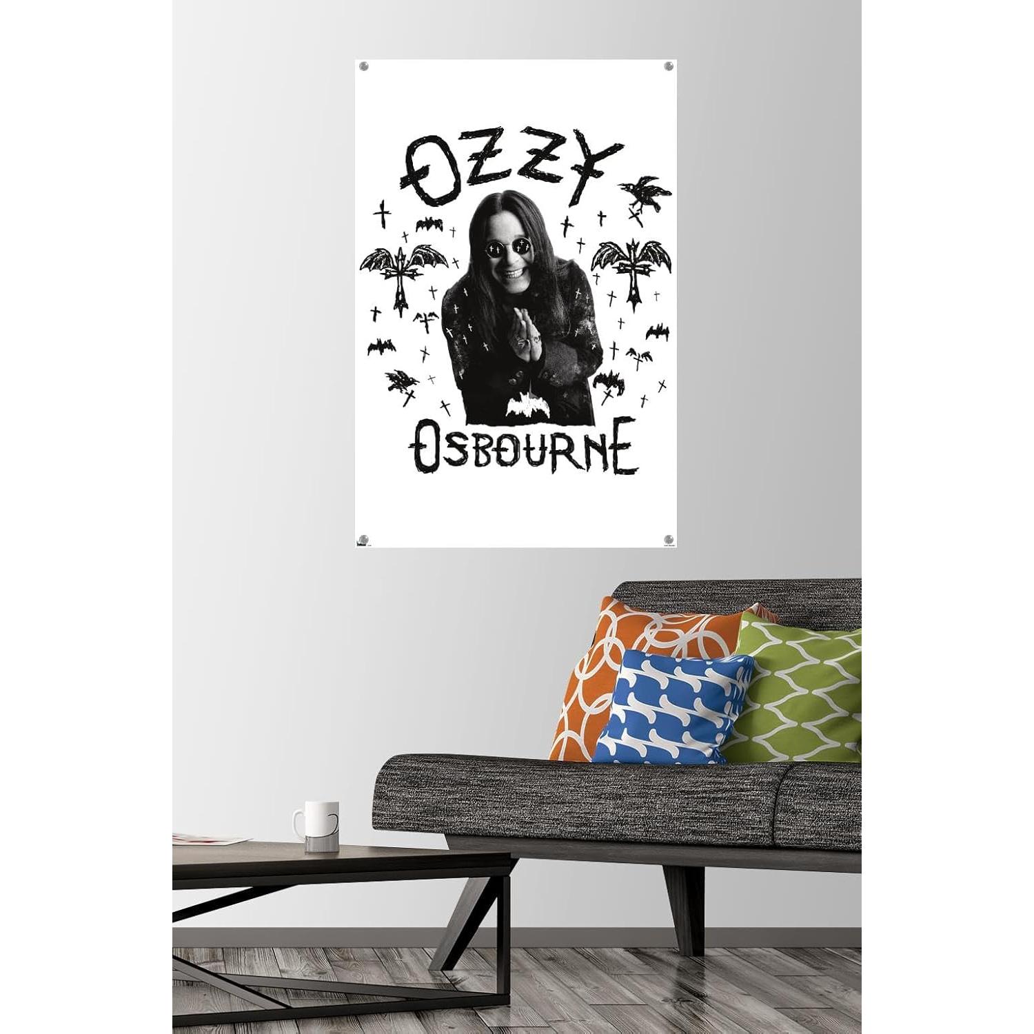 Póster de Pared Ozzy Osbourne Cuervo y Murciélago 56.7x86.4cm