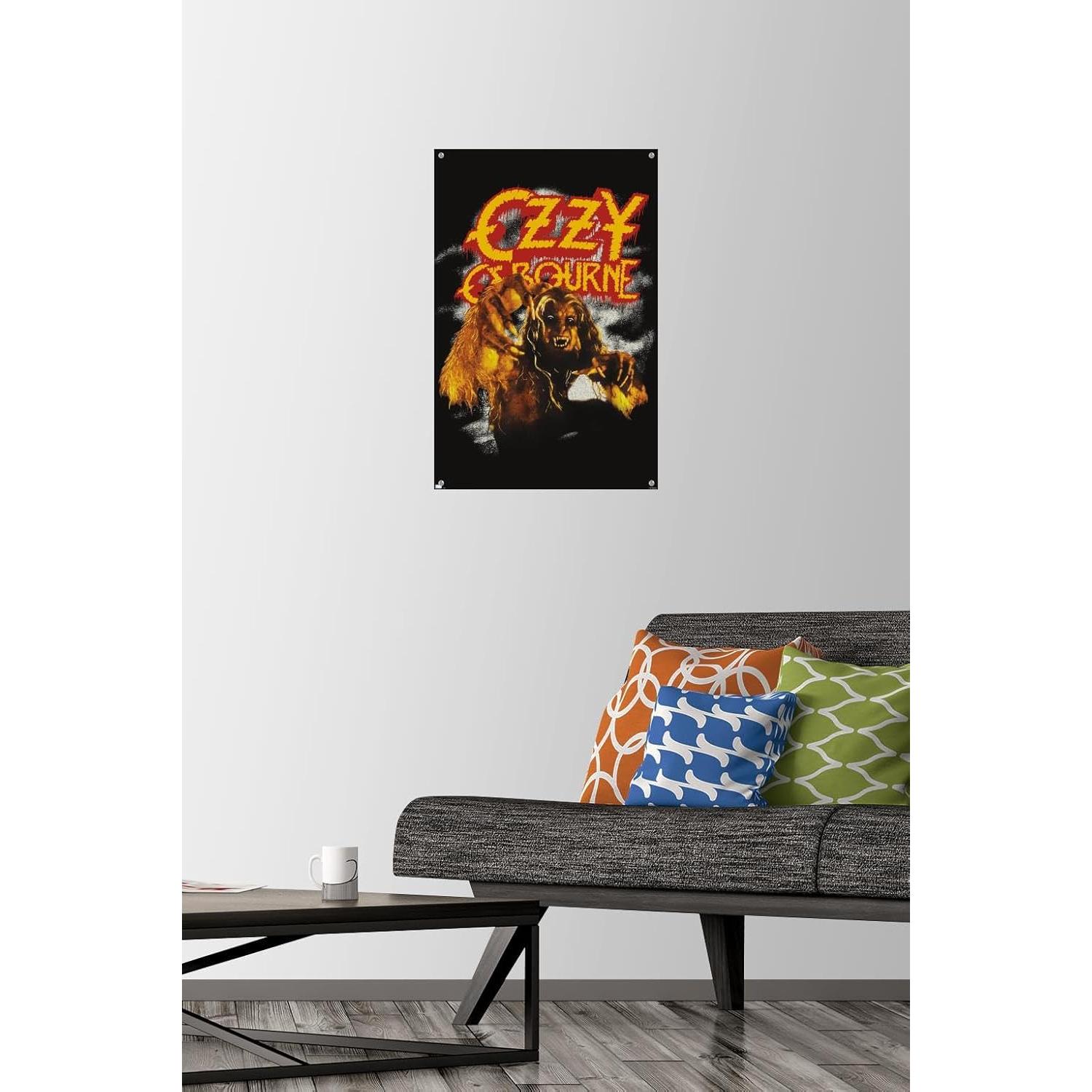 Póster de Pared Vintage Ozzy Osbourne Hombre Lobo 37.4x56.7cm