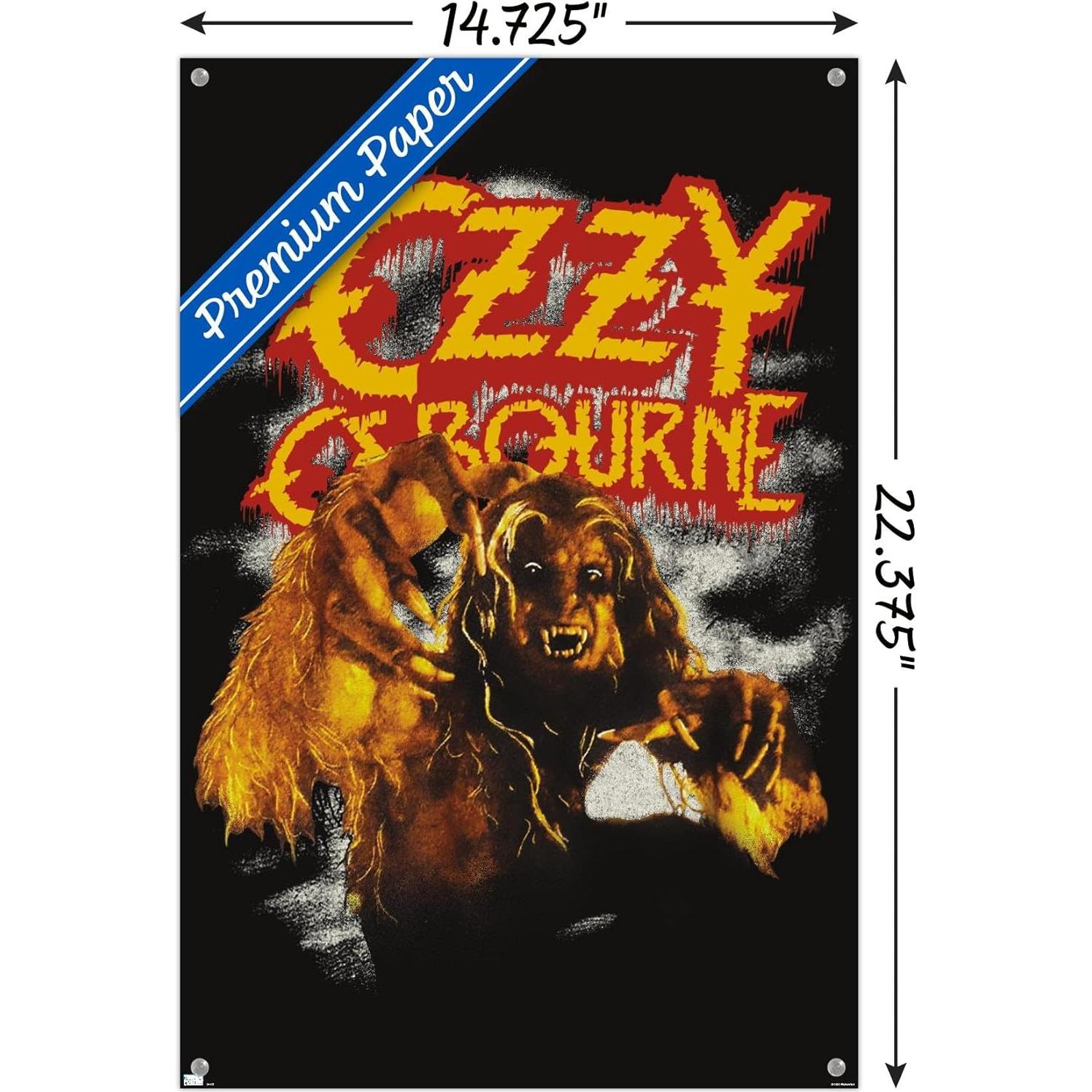 Póster de Pared Vintage Ozzy Osbourne Hombre Lobo 37.4x56.7cm