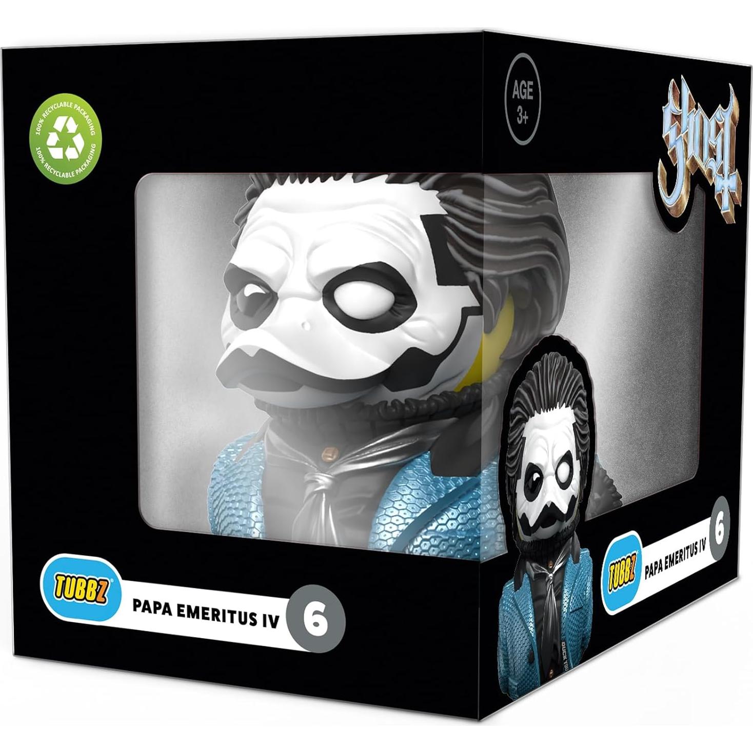 Figura de pato de goma TUBBZ Papa Emeritus IV en caja ecológica