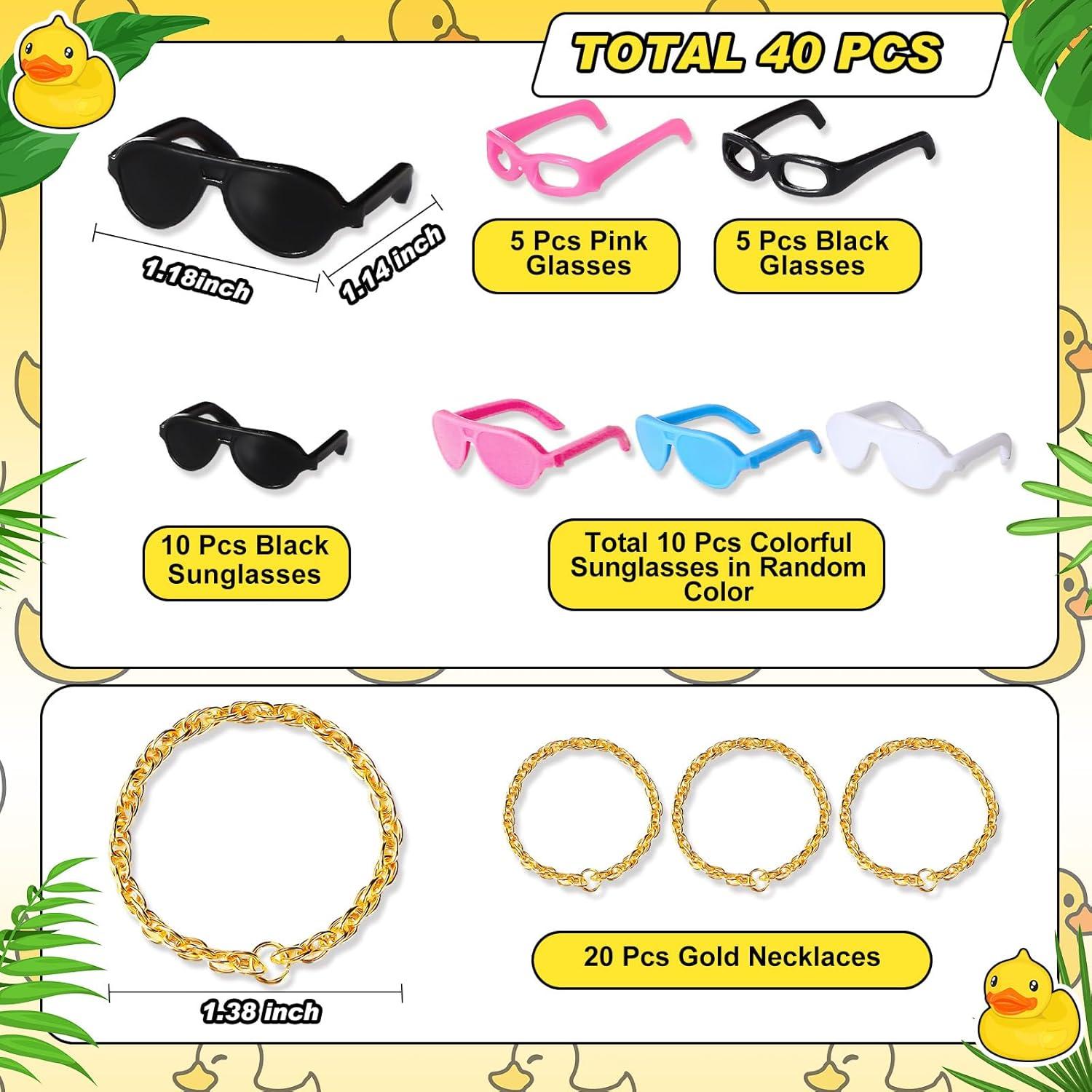 Conjunto de Patos de Goma Sratte 140 Pcs Brillantes para Baño