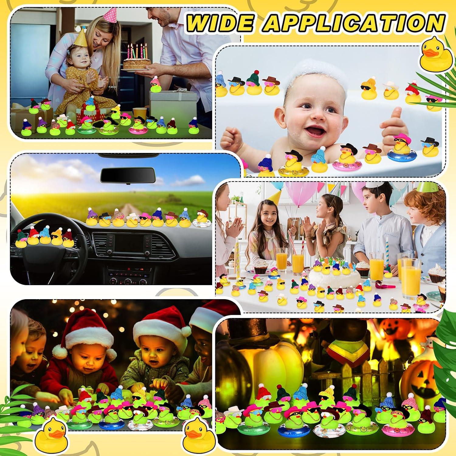 Conjunto de Patos de Goma Sratte 140 Pcs Brillantes para Baño