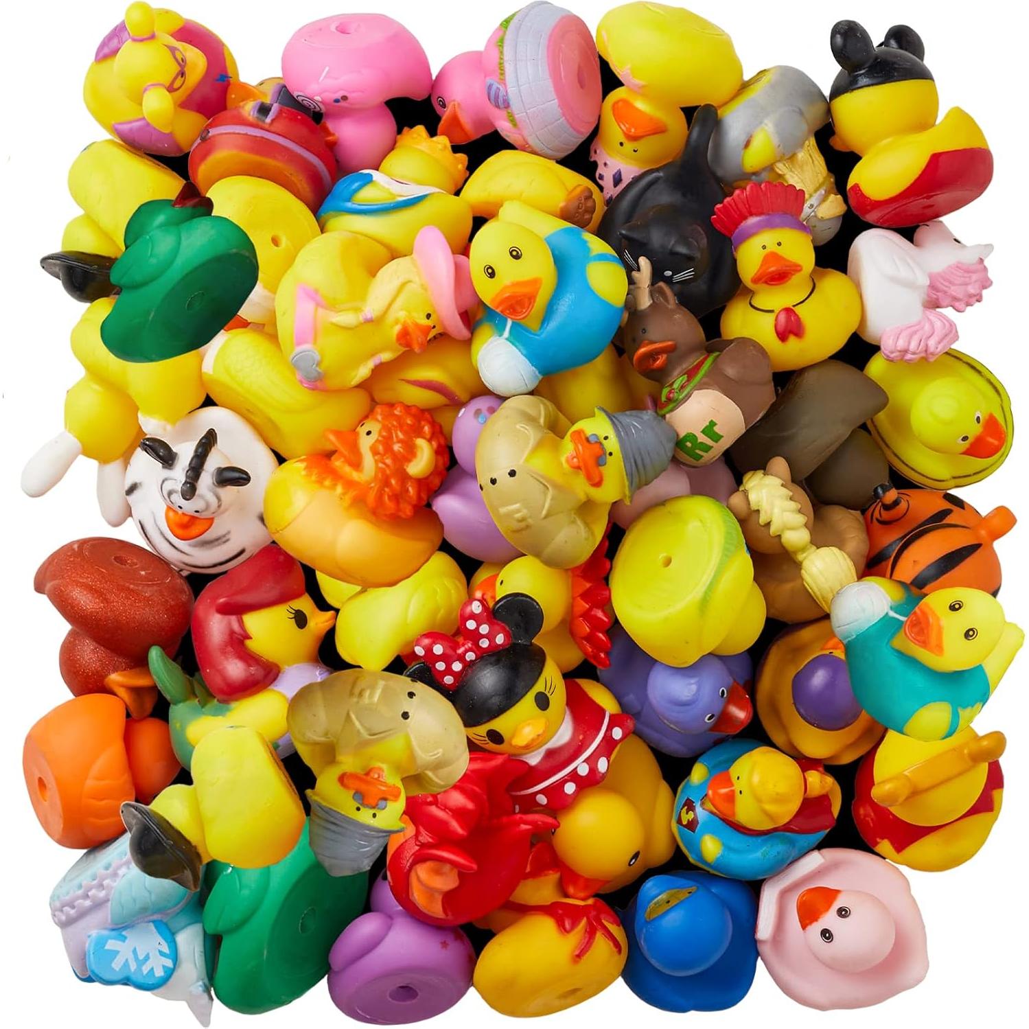 Paquete de 100 Patitos de Goma ValenLyra - Juguetes de Baño