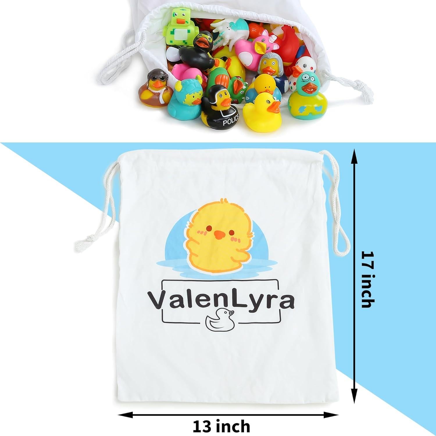 Paquete de 100 Patitos de Goma ValenLyra - Juguetes de Baño