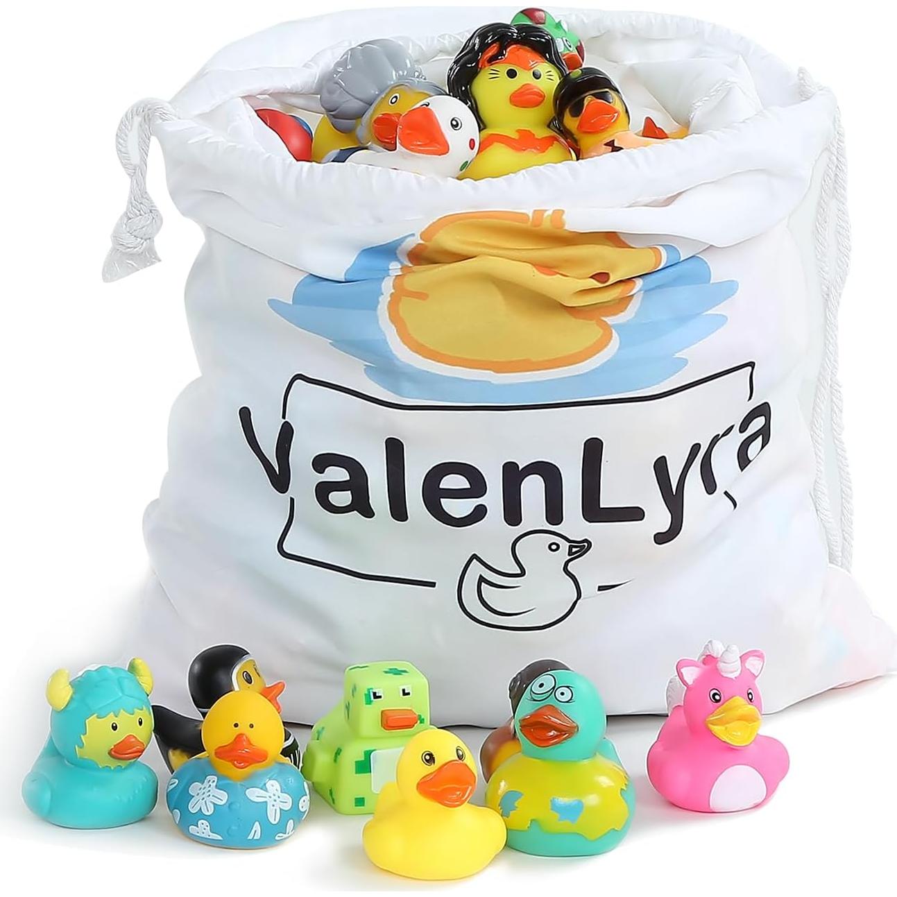 Paquete de 100 Patitos de Goma ValenLyra - Juguetes de Baño
