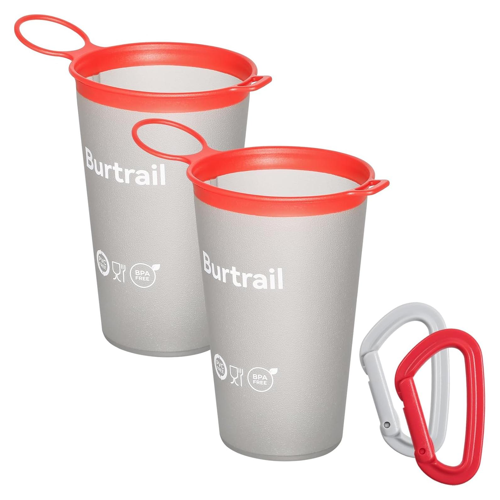 Taza Plegable Burtrail 200ml Ultraligera Libre de BPA - 2 Pzas
