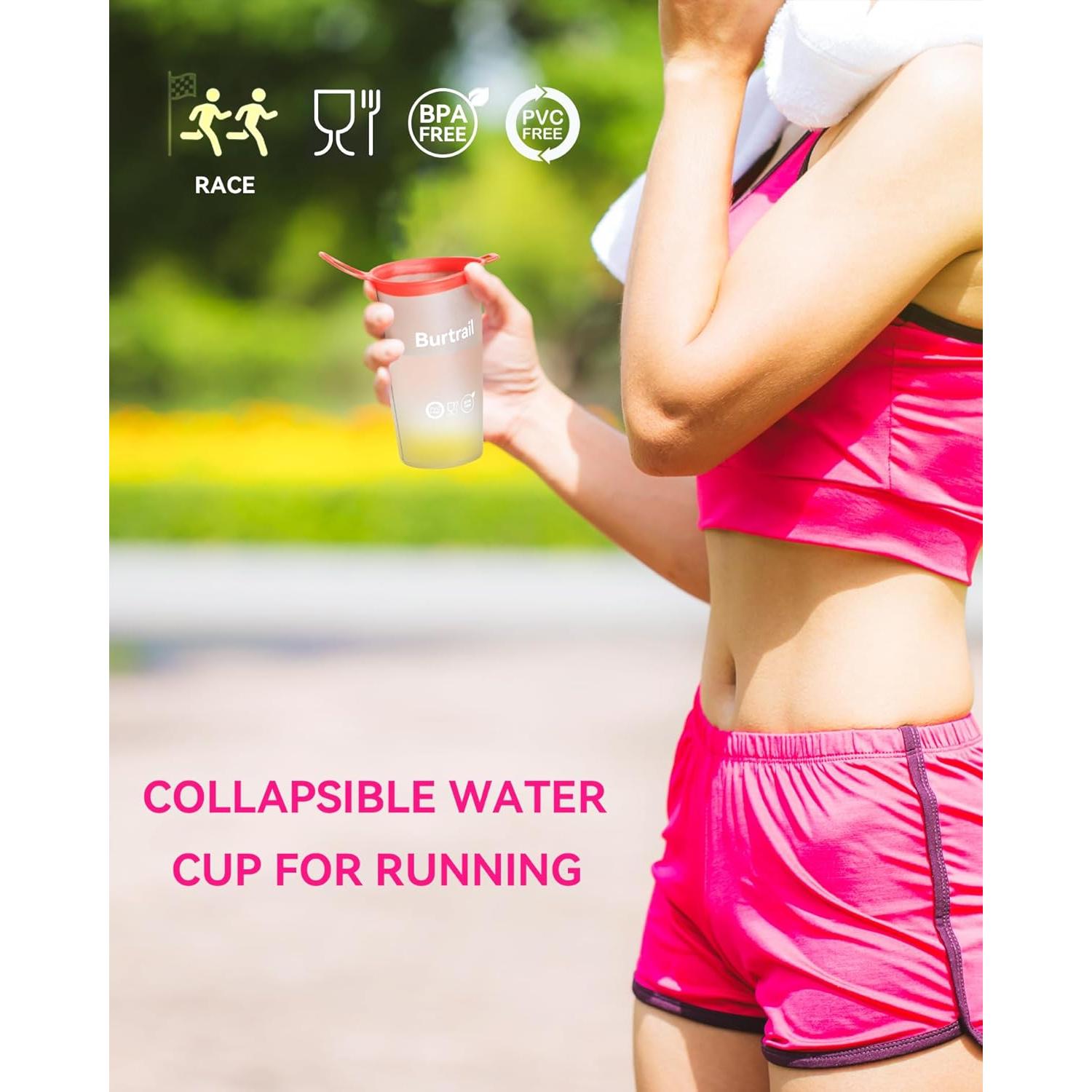 Taza Plegable Burtrail 200ml Ultraligera Libre de BPA - 2 Pzas