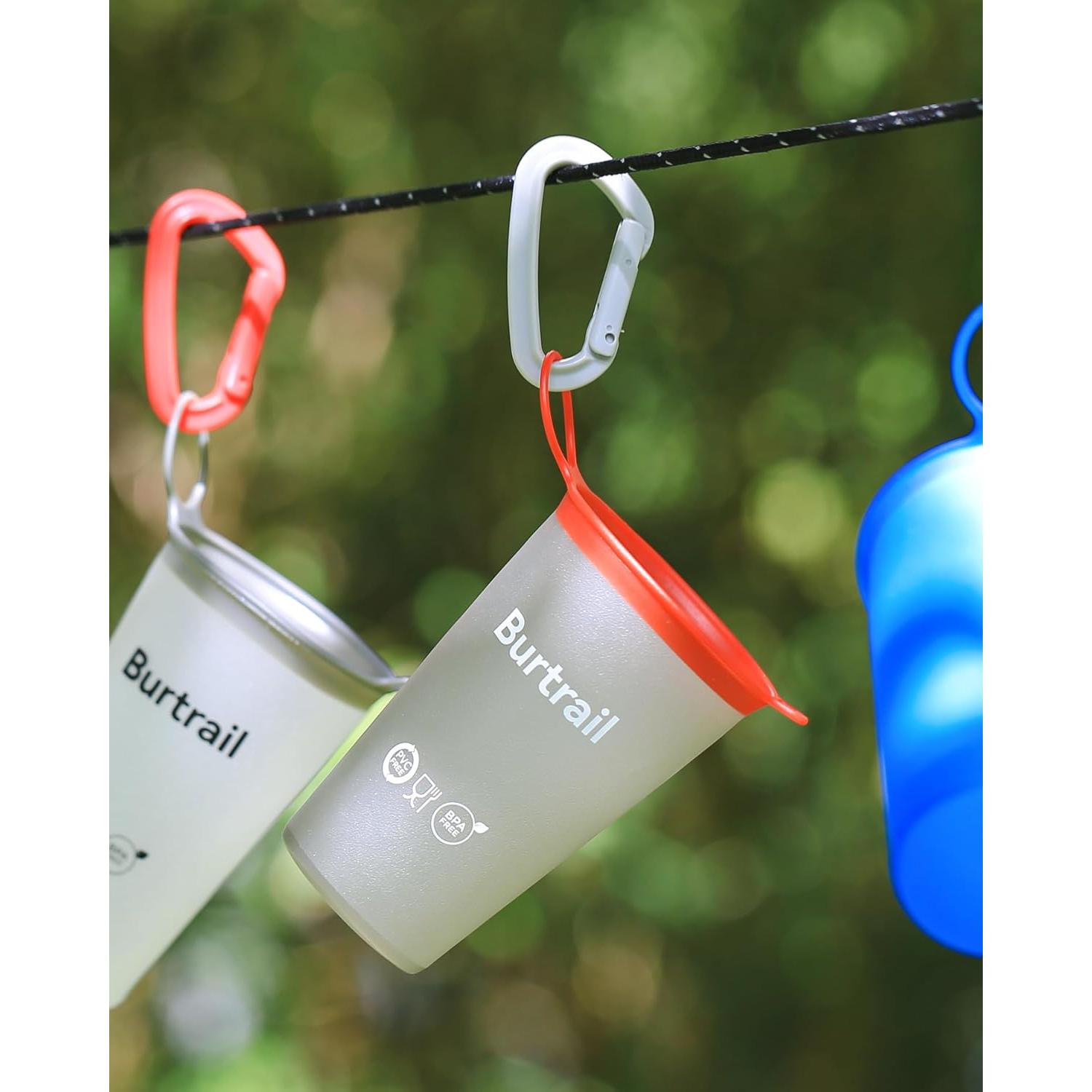 Taza Plegable Burtrail 200ml Ultraligera Libre de BPA - 2 Pzas