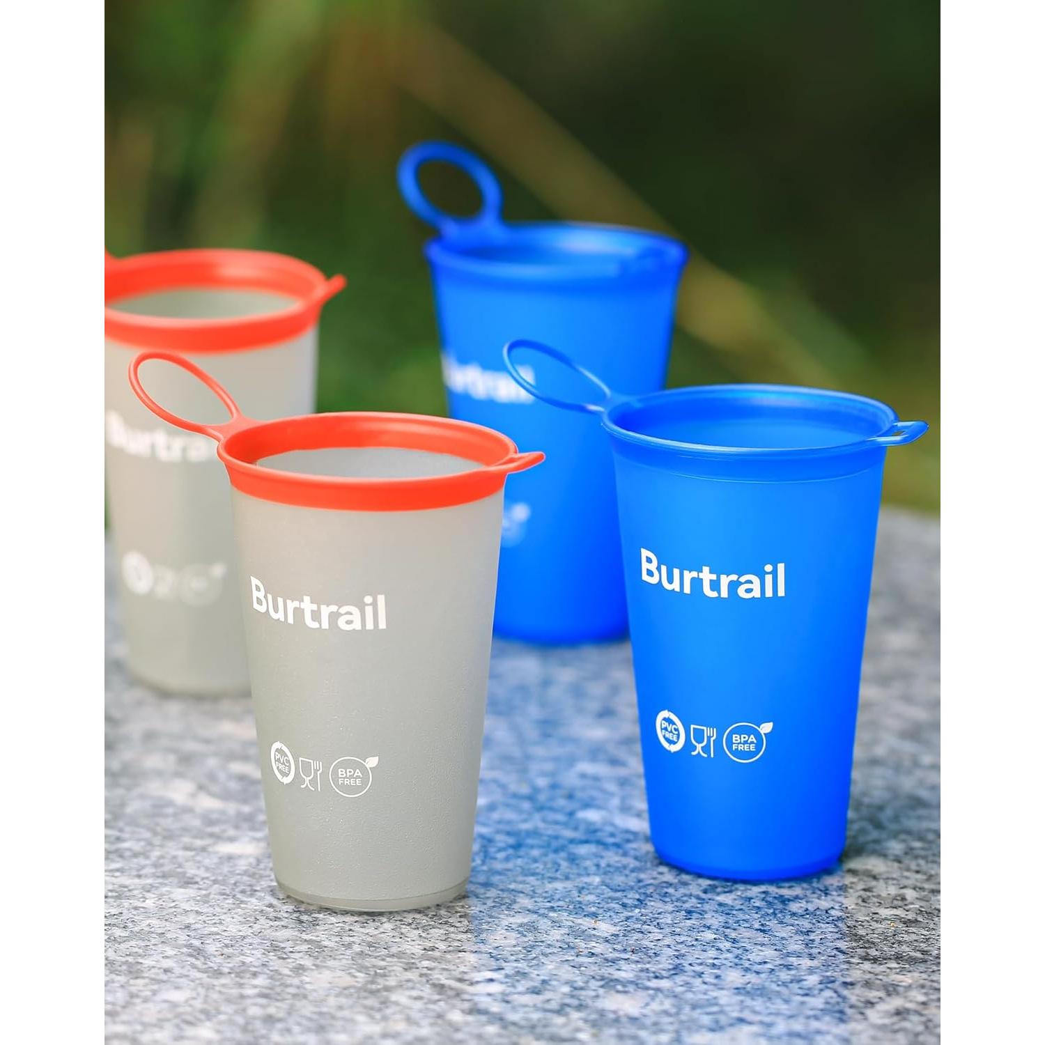 Taza Plegable Burtrail 200ml Ultraligera Libre de BPA - 2 Pzas
