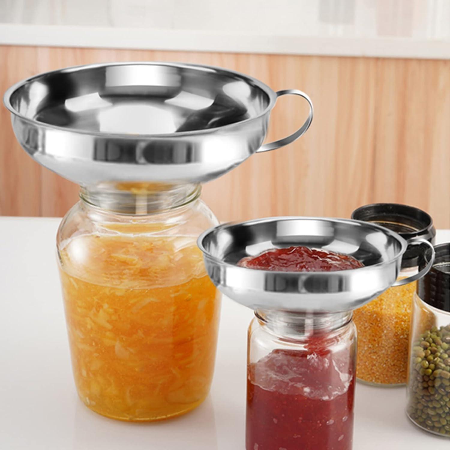 Juego de 2 Embudos de Acero Inoxidable Yokudo 14.5cm y 10.4cm