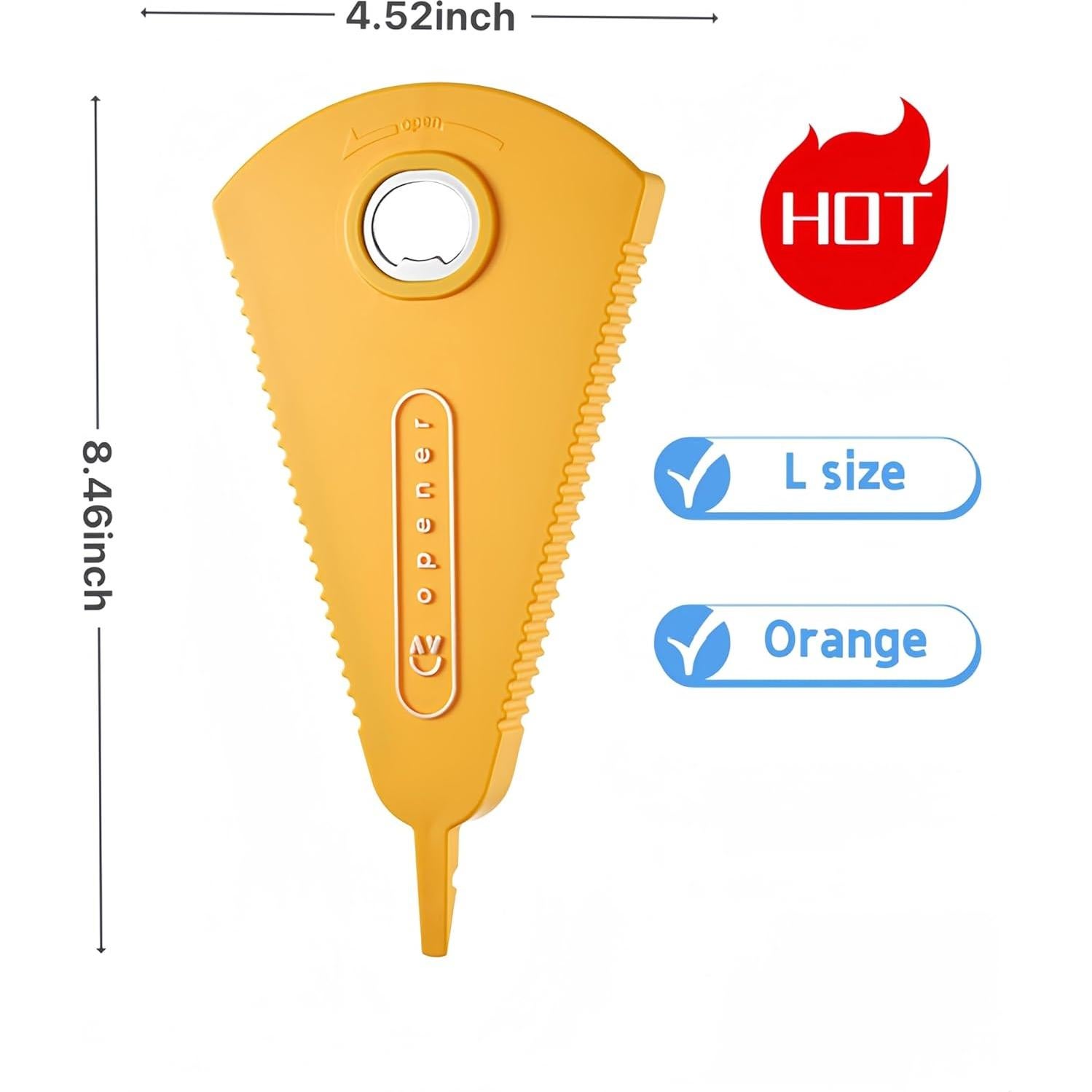 Abrebotellas Multifuncional 5 en 1 OURJIA Naranja 21.5cm