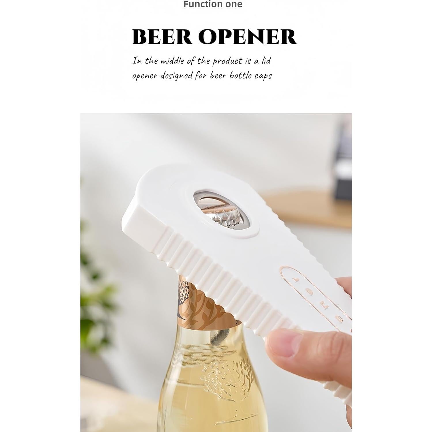 Abrebotellas Multifuncional 5 en 1 OURJIA Naranja 21.5cm